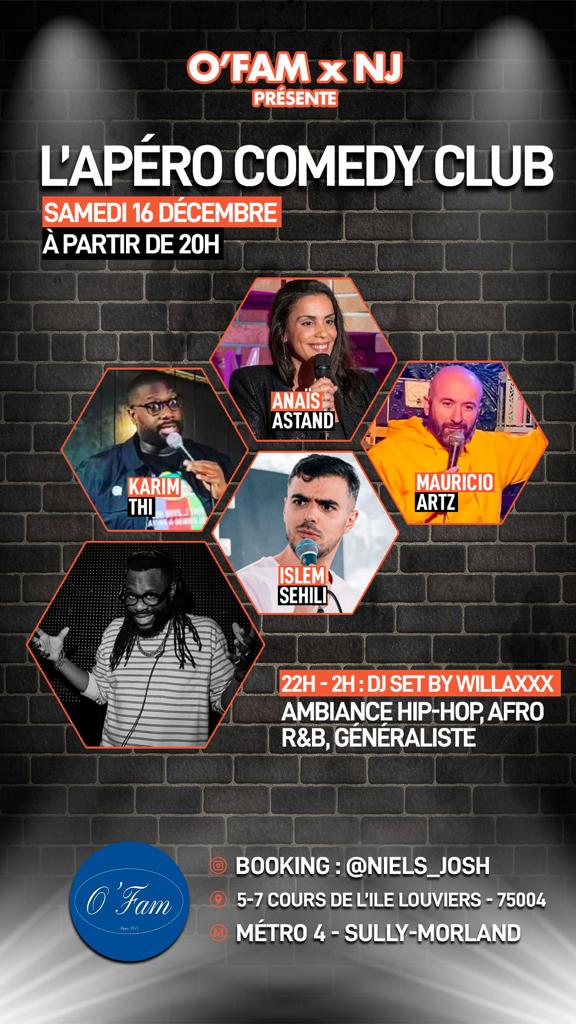 Apéro Comedy Club By O’Fam X Nj Cover