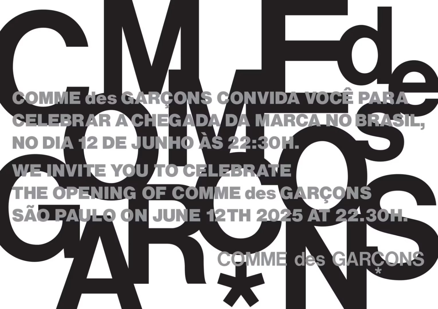 Copy Of Comme Des Garçons São Paulo - Festa Cover