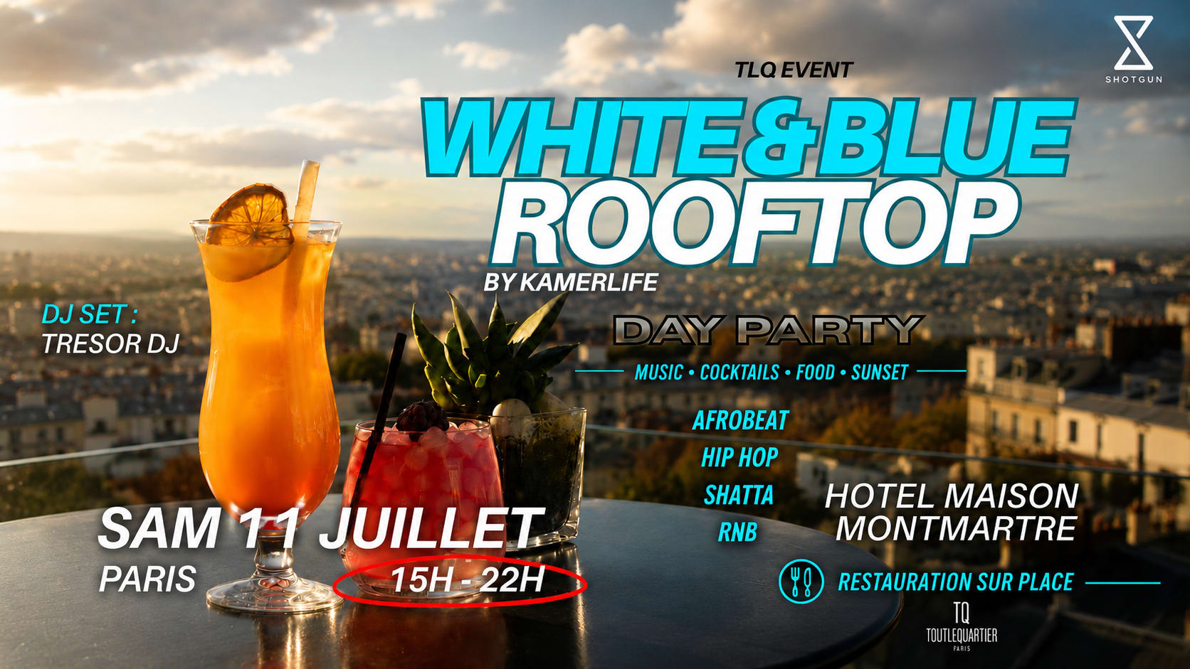 White&Blue Rooftop Cover