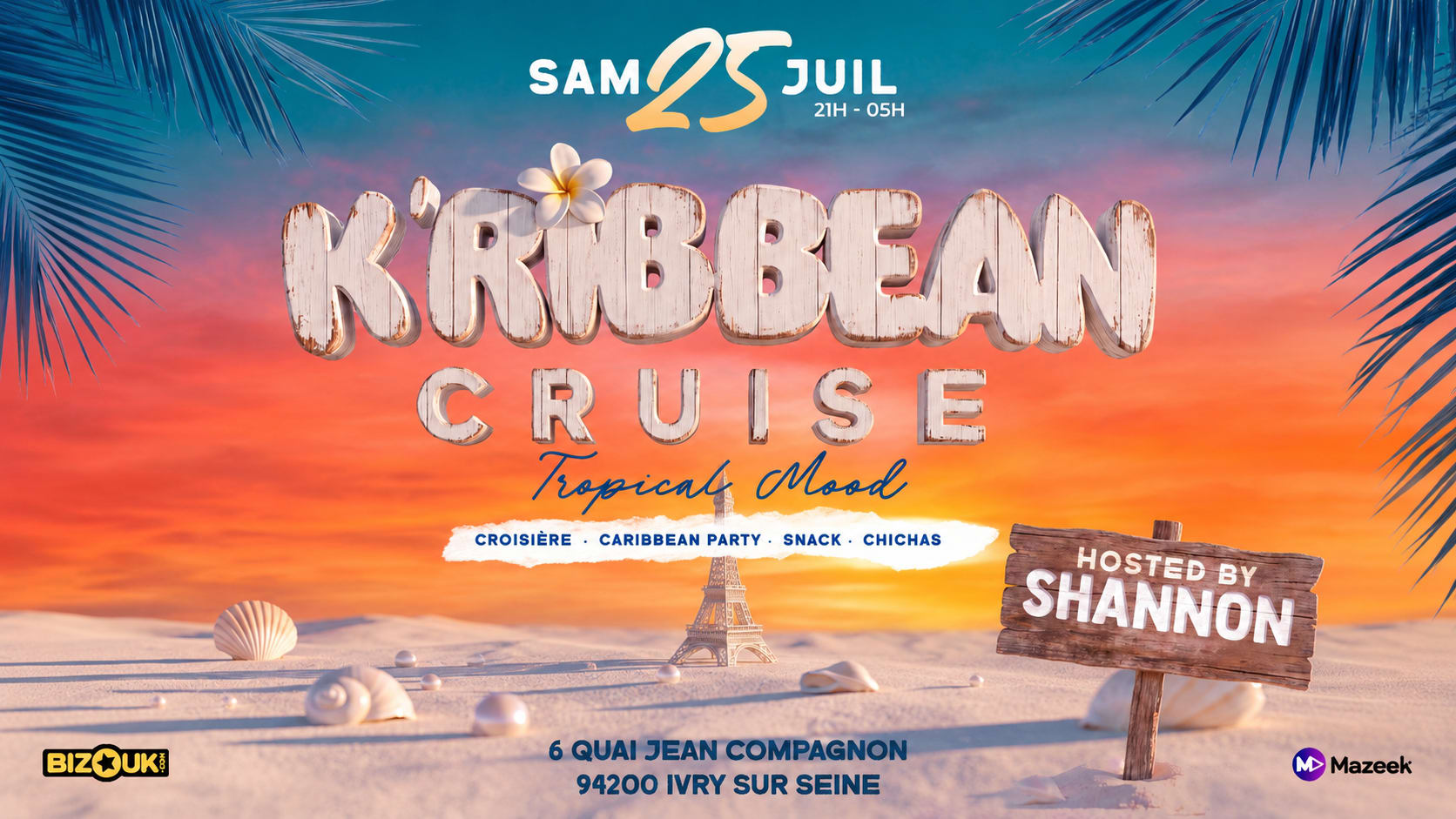 K’Ribbean Cruise | Croisière| Rooftop| Terrasse Cover