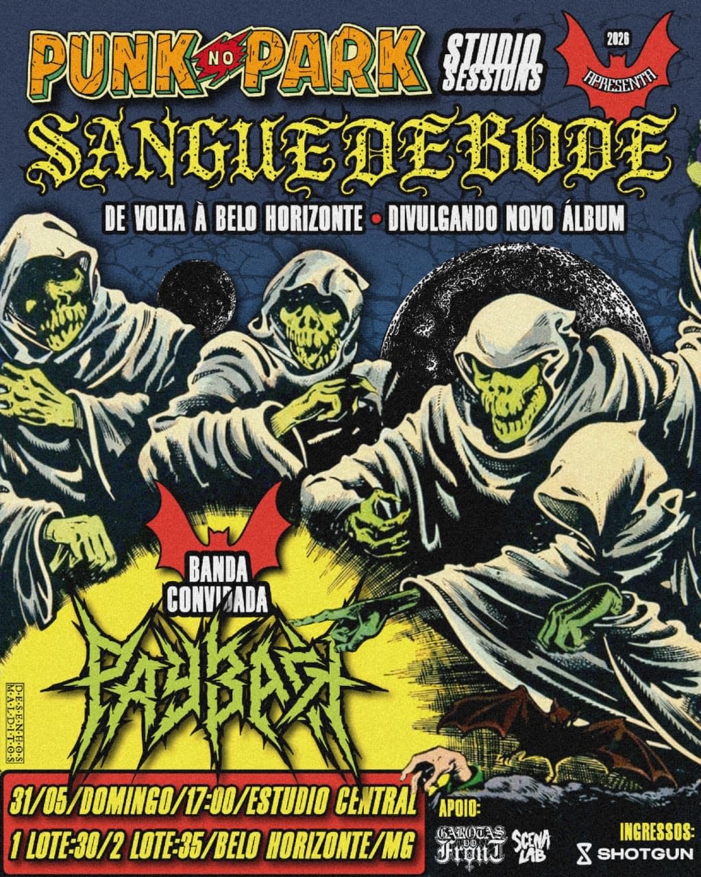 Punk No Park Studio Sessions: Sangue De Bode E Payback Cover