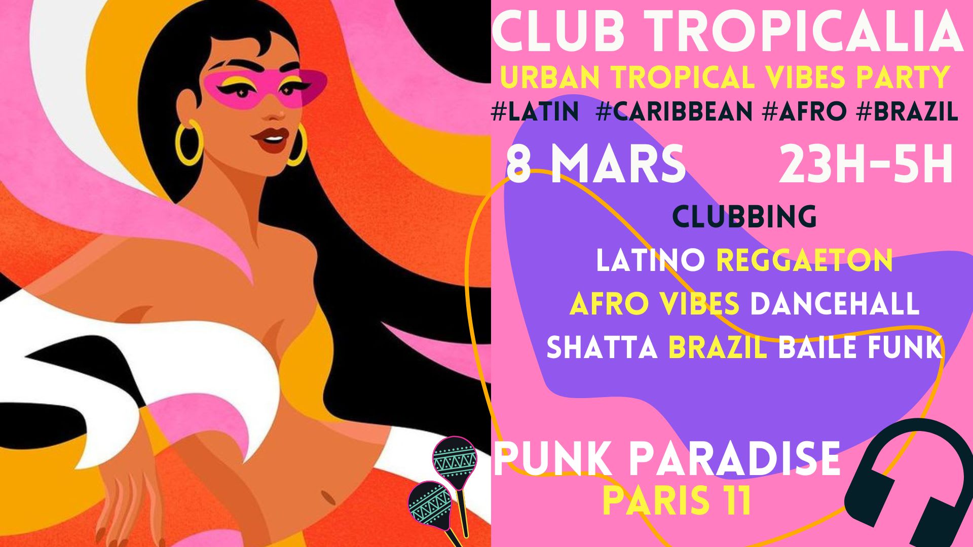 Club Tropicalia 8/3 ~ Afro, Latin, Caribbean, Brazil Party ! Cover
