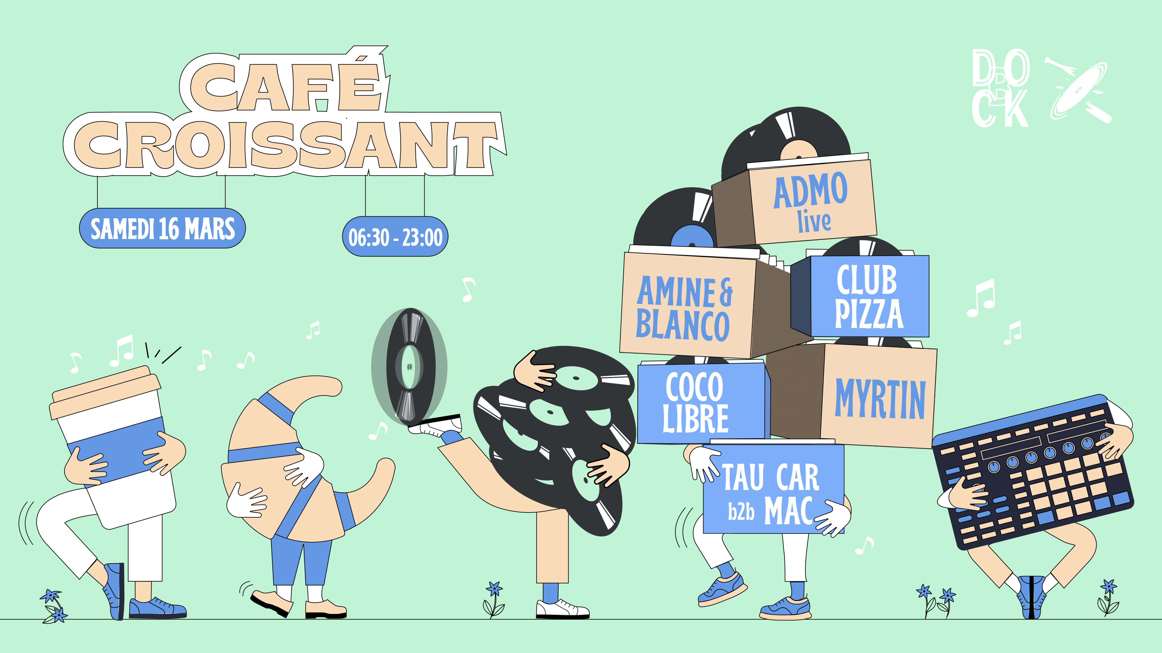 Café Croissant - Admo Live, Taucar B2b Mac, Amine & Blanco Cover