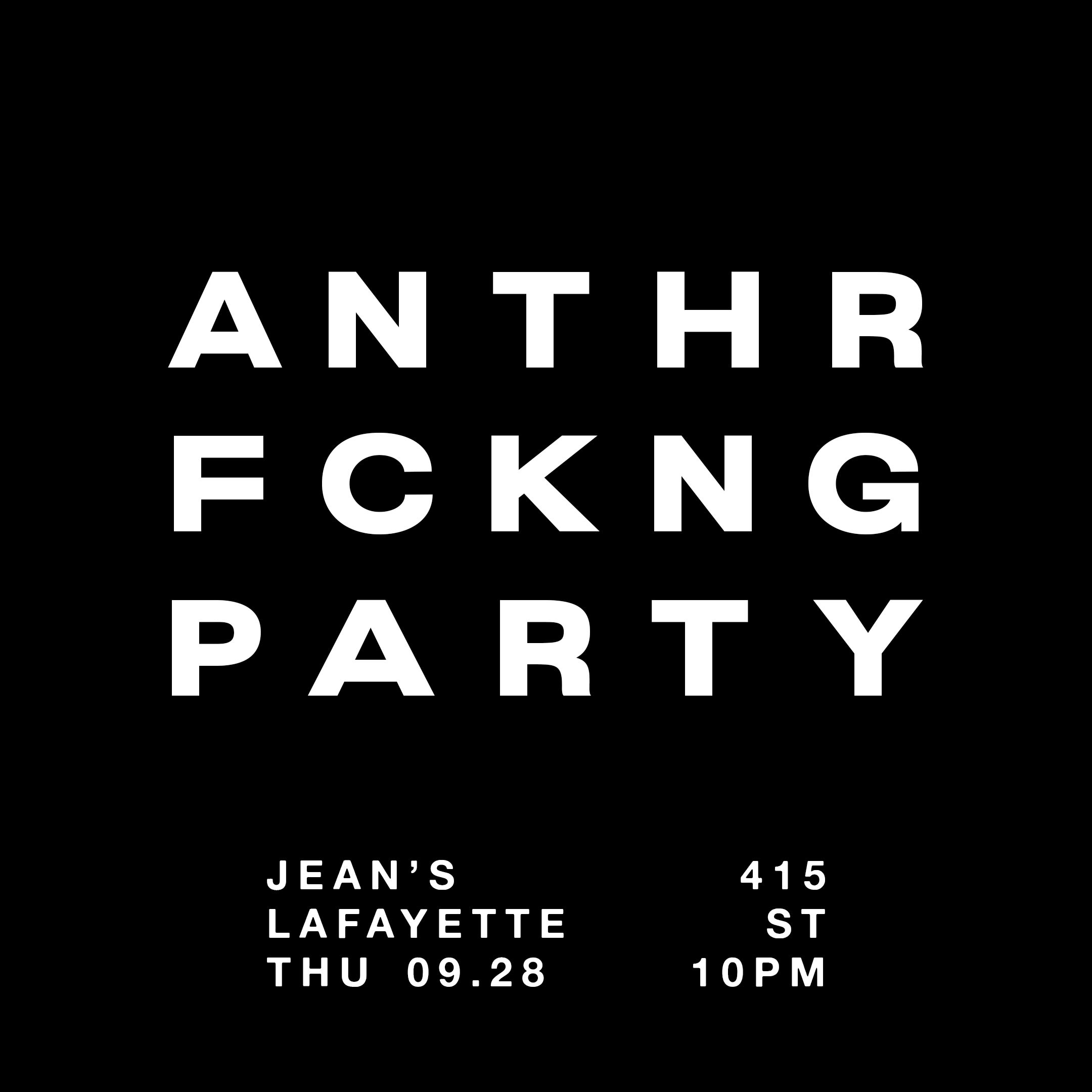 Anthr Fckng Party Cover