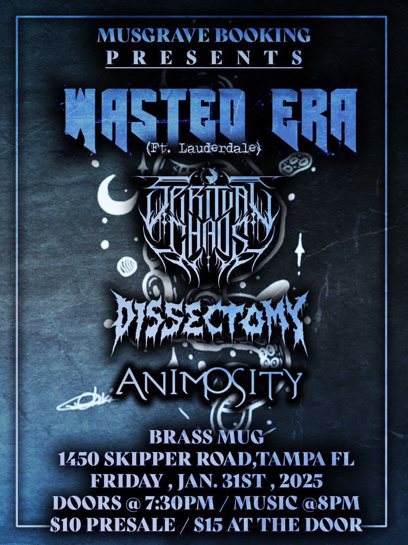 Wasted Era,Spirtual Chaos,Dissectomy,Animosity Live Cover