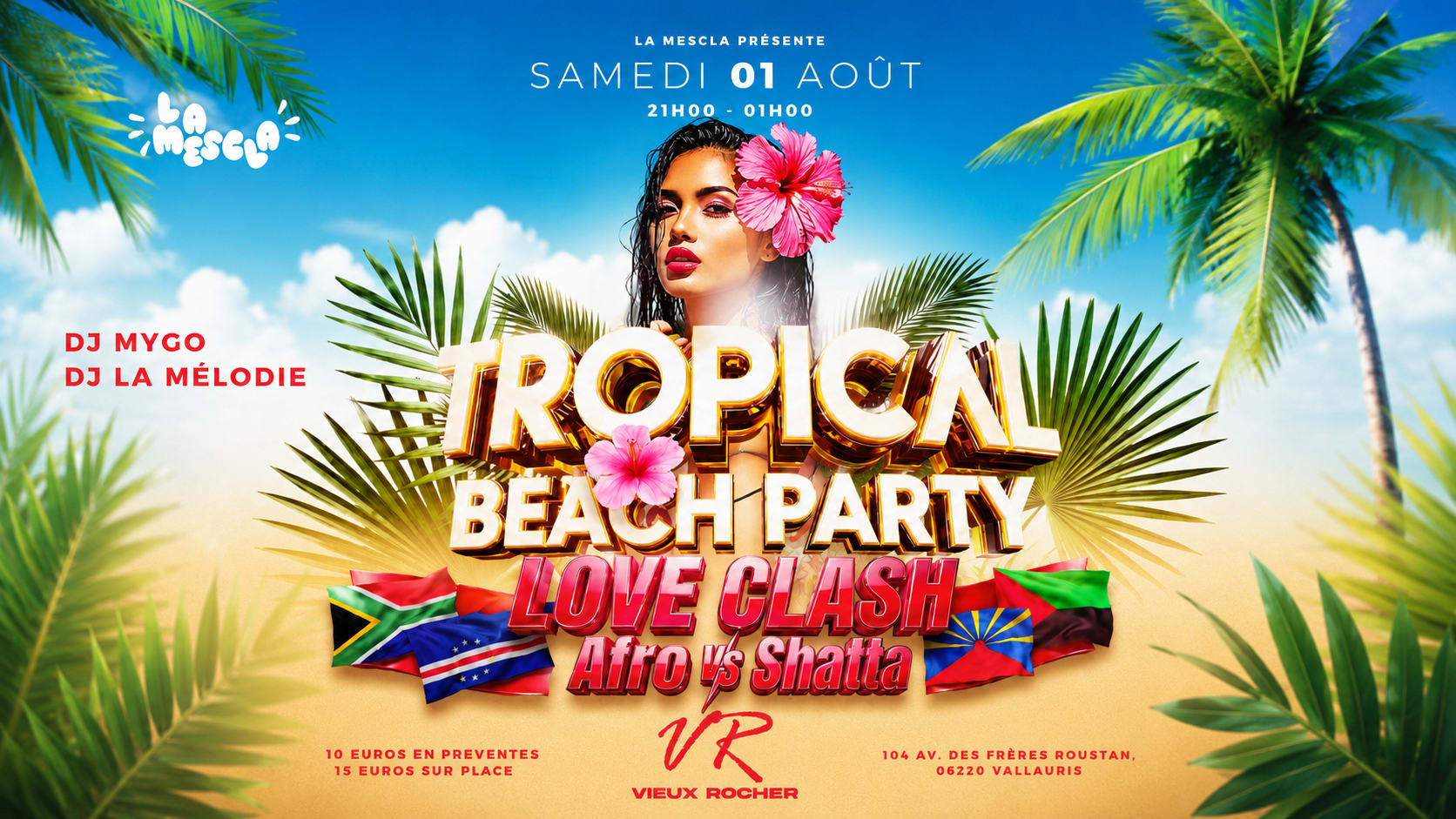 Tropical Beach Party : Édition Afro V.S Shatta (Vallauris) Cover