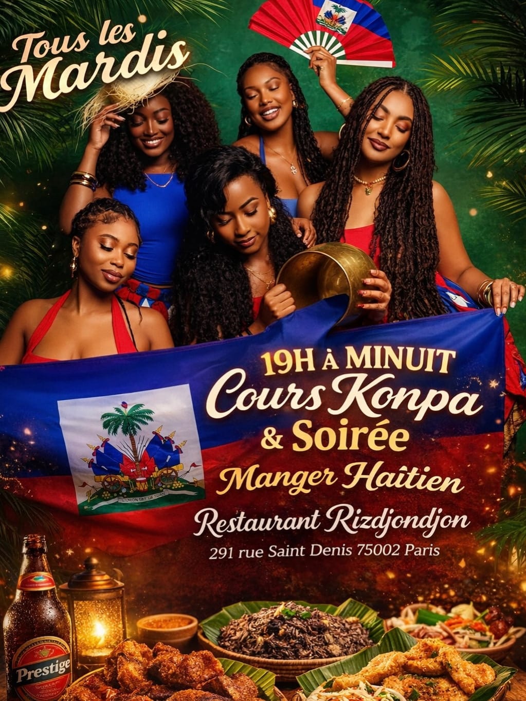 Mardi Haïtien À Paris: Cours Konpa, Soirée, Manger Cover