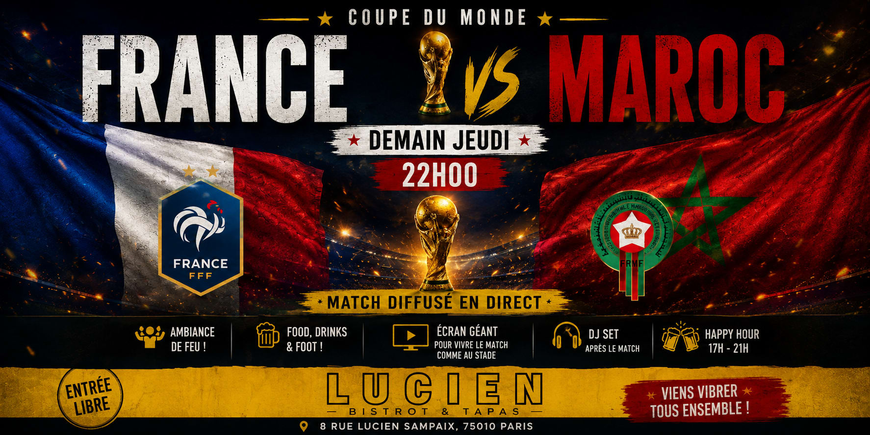 France X Maroc Worldcup Cover