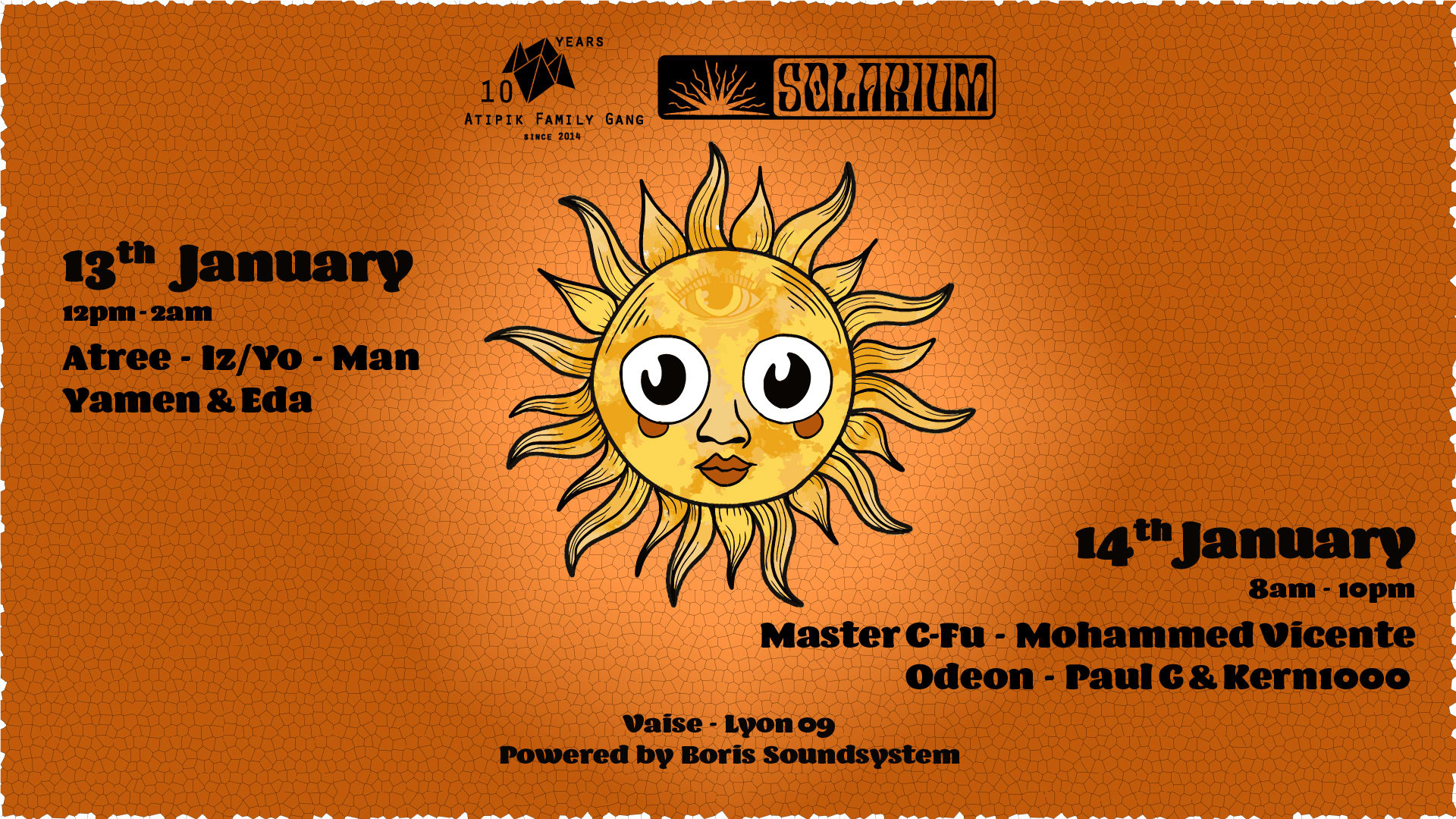 Atipik 10 Years | Solarium Weekend | 13th & 14th January Cover