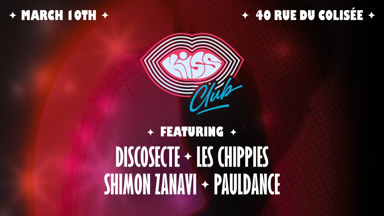 Kiss Club, Discosecte, Leschippies, Shimon Zanavi, Pauldance Cover