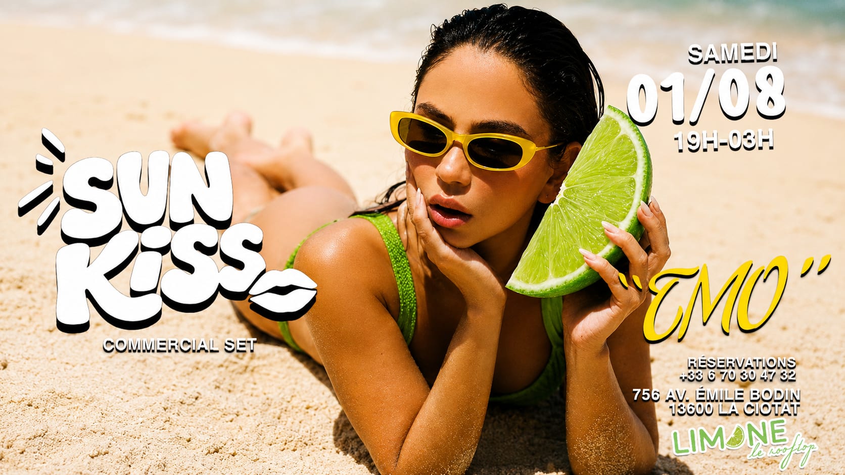 Samedi 1 Août 19h 03h Sunkiss Dj Set Cover