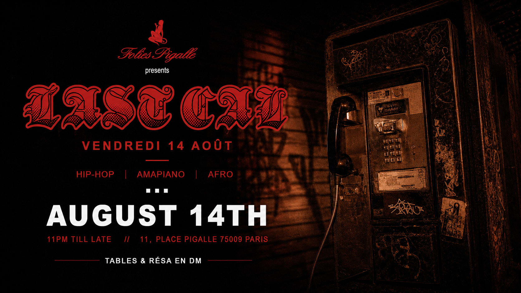 Last Call : Hosted By Traphouse - Vendredi 14 Août Cover