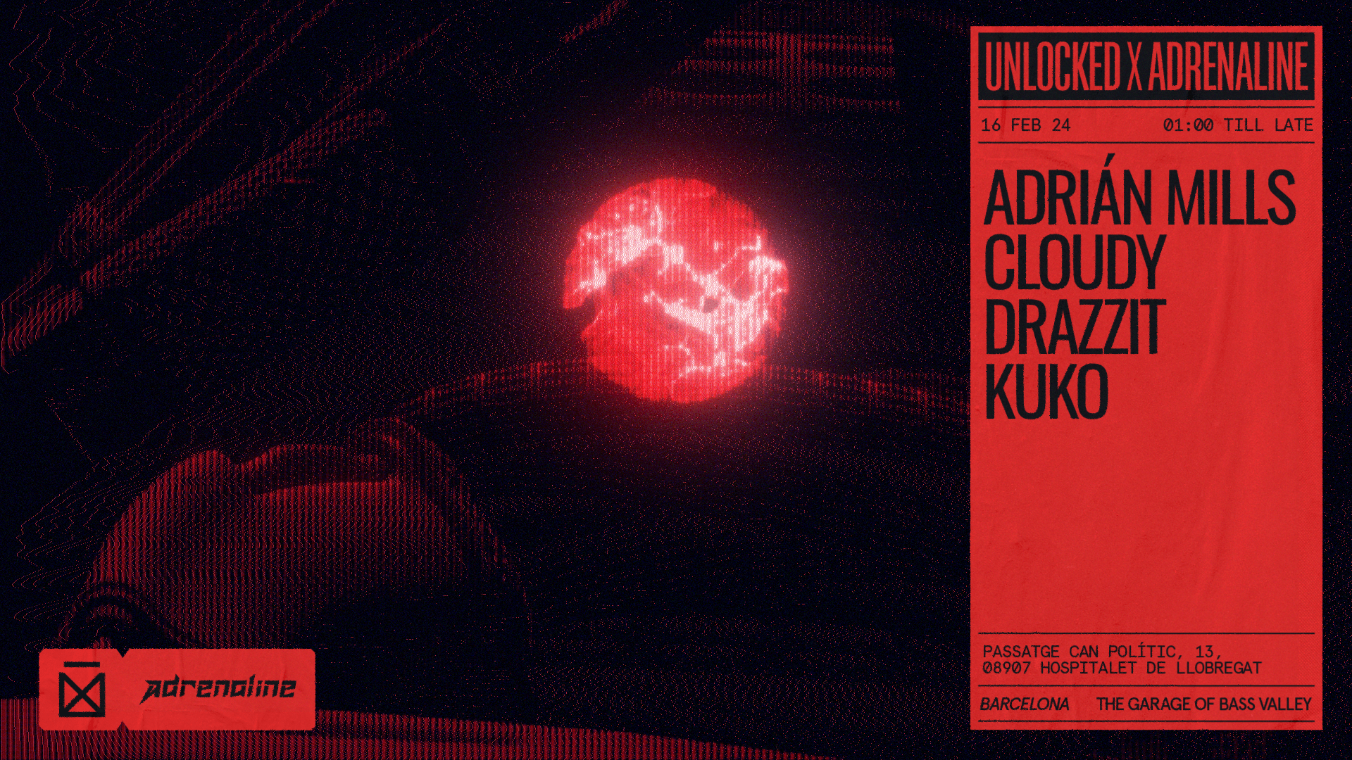 Unlocked X Adrenaline - Adrián Mills, Cloudy, Drazzit, Kuko Cover