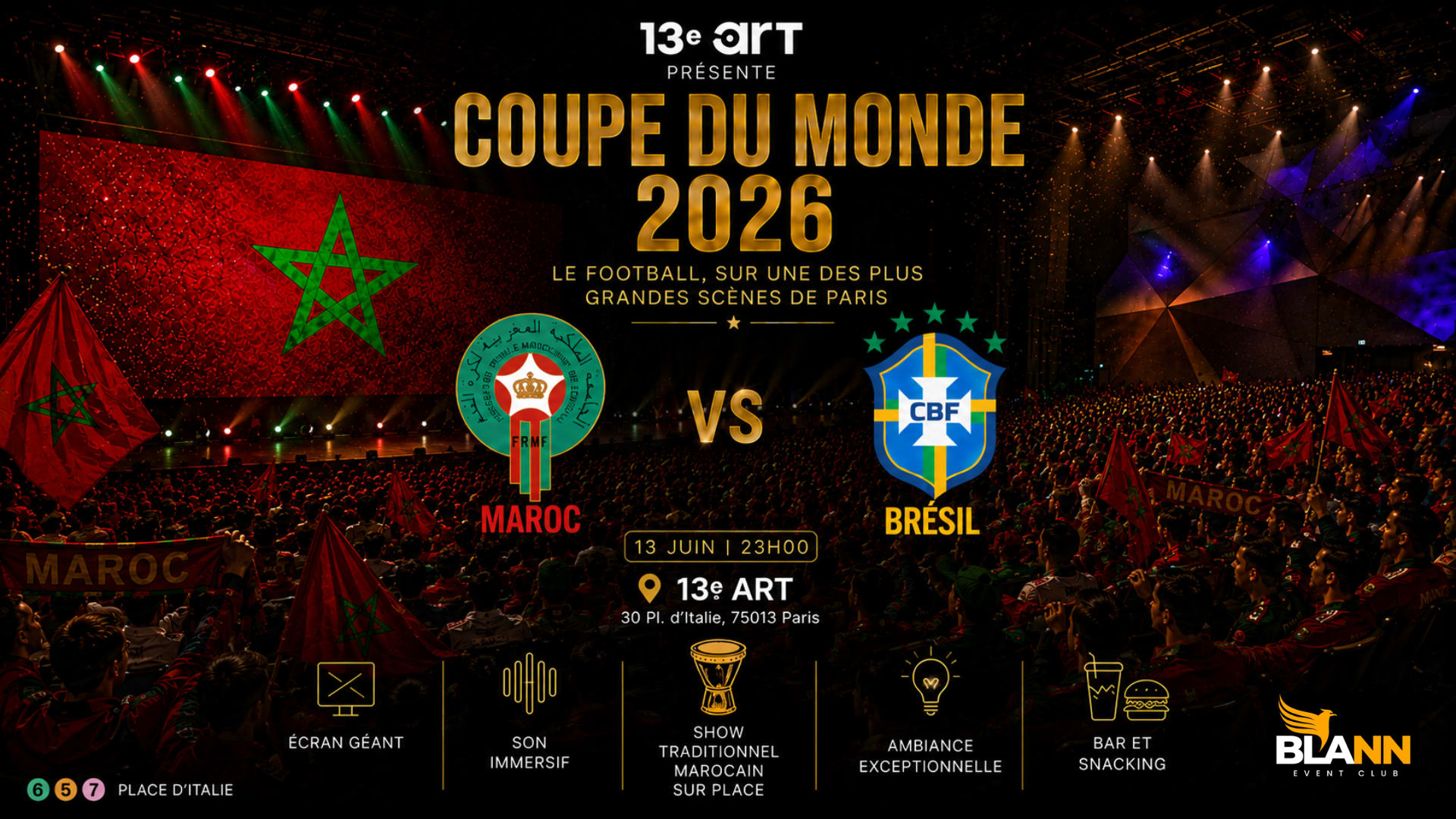 Maroc Vs Brésil Cdm 2026 | Grand Théâtre Le 13e Art Cover