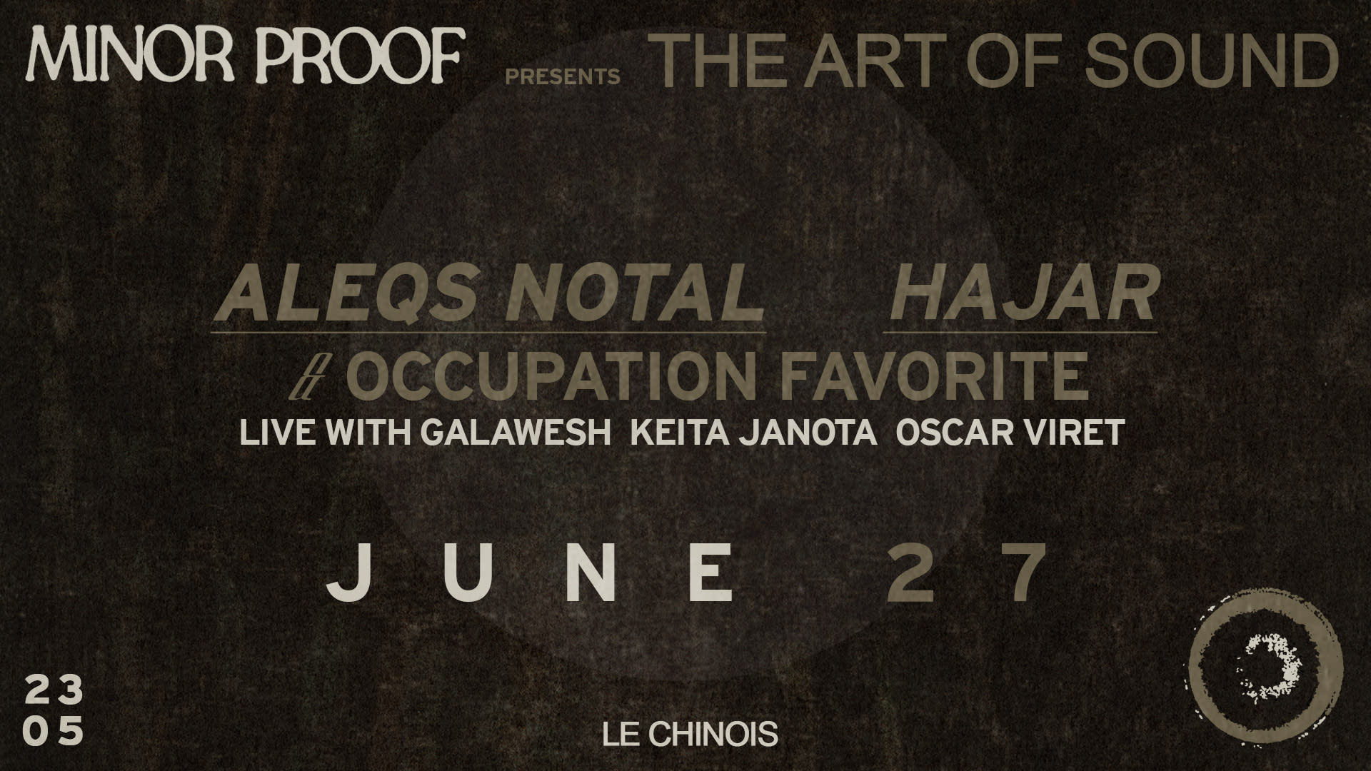 Minor Proof: Aleqs Notal, Hajar, Occupation Favorite (Live) Cover
