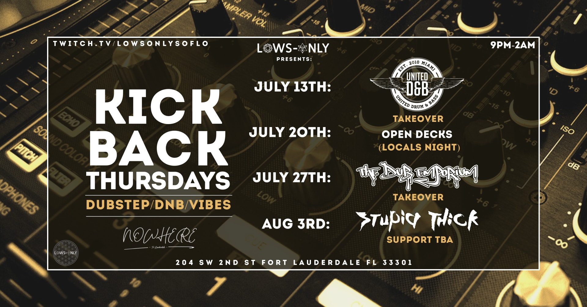 Lows Only Presents: Kickback Thursdays Cover