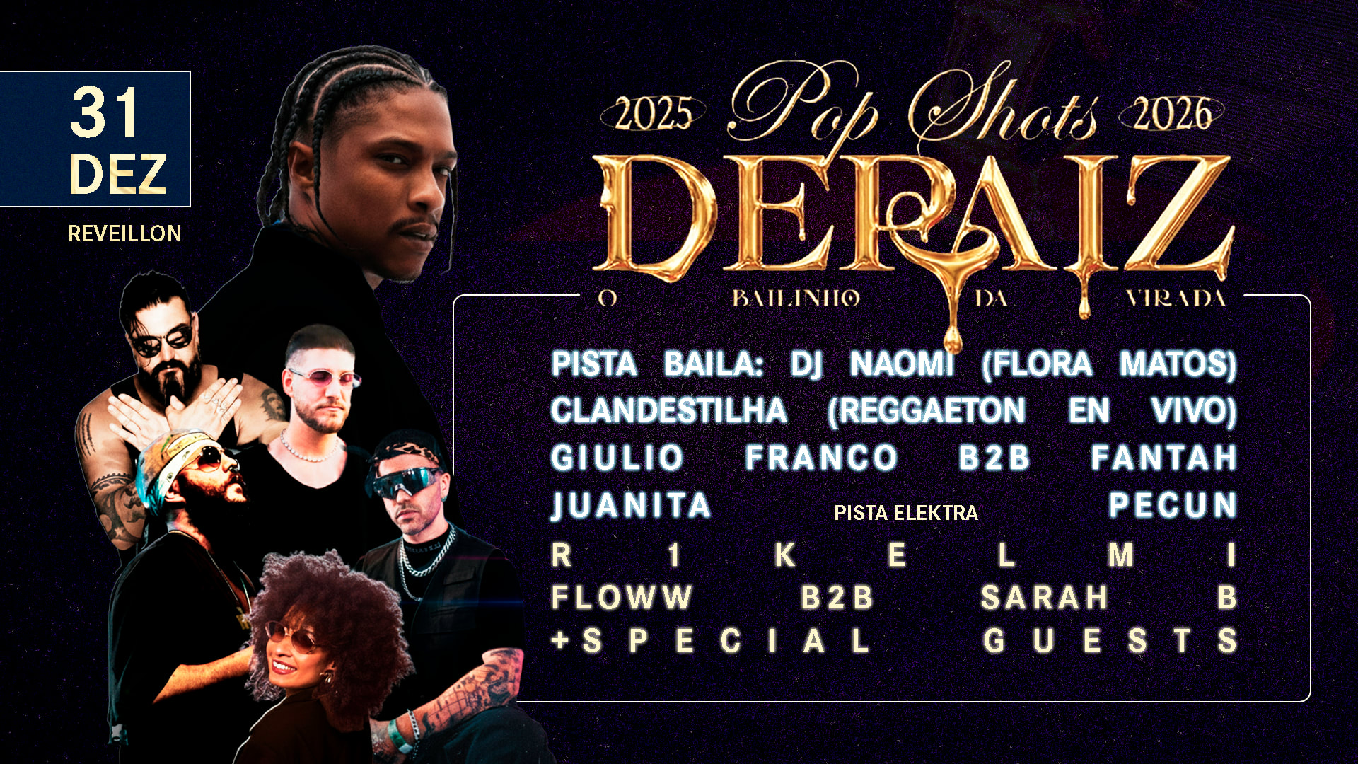 Réveillon 2026 - Pop Shots & Deraiz - O Bailinho Da Virada Cover