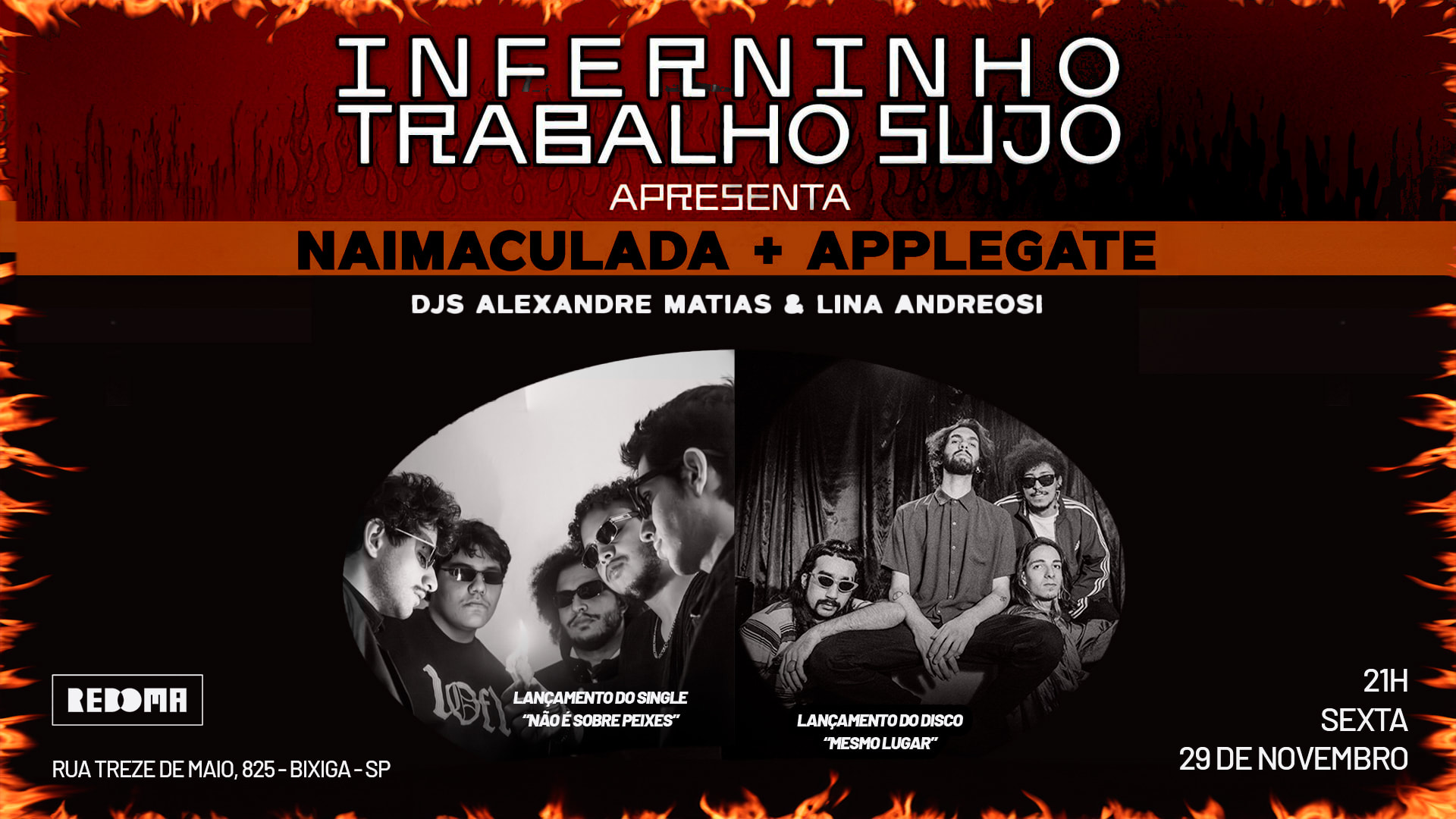 29/11 - Inferninho Trabalho Sujo: Naimaculada + Applegate Cover
