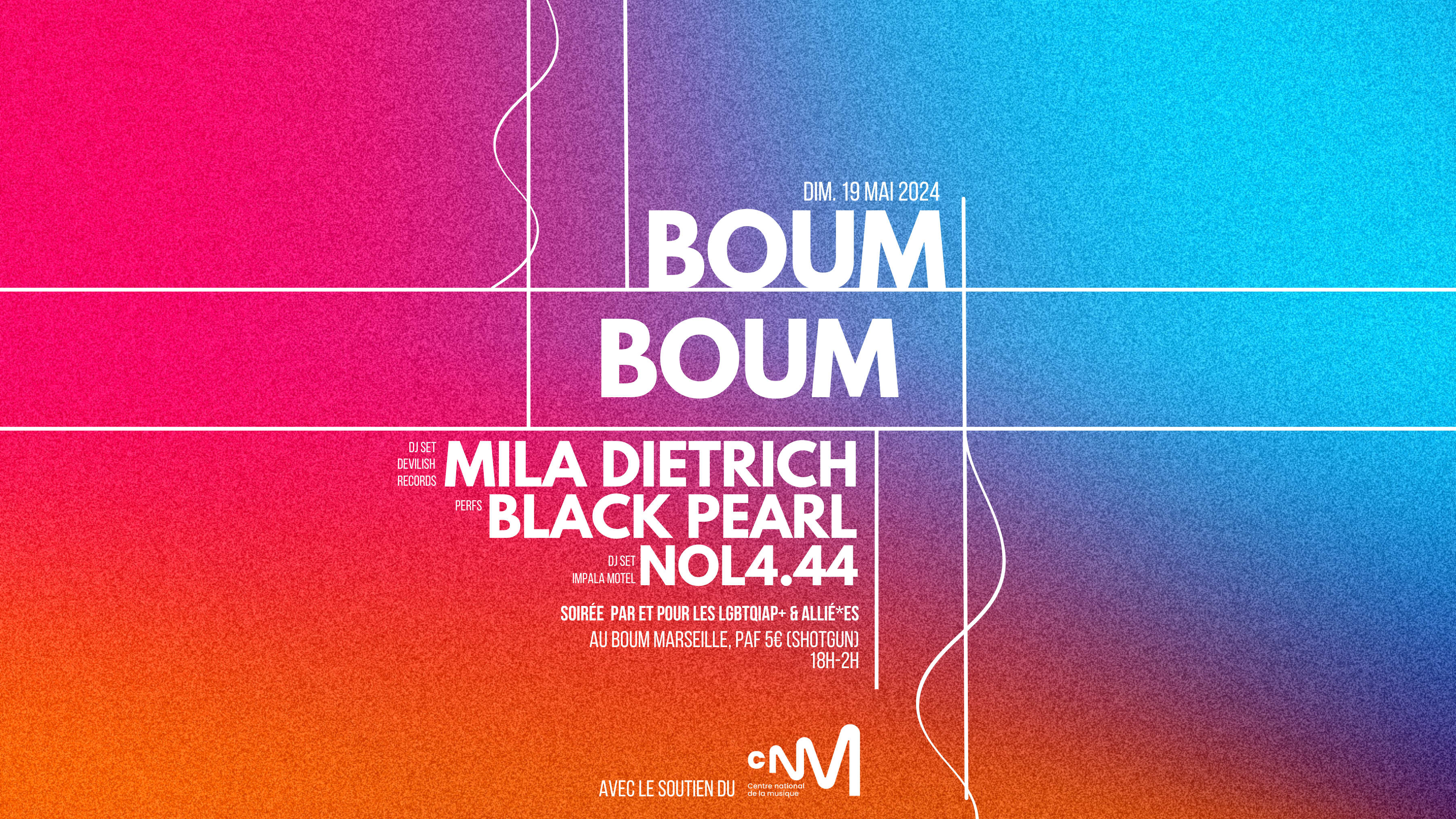 Boum Boum • Dj & Perfs • Mila Dietrich•Nol4.444•Black Pearl Cover