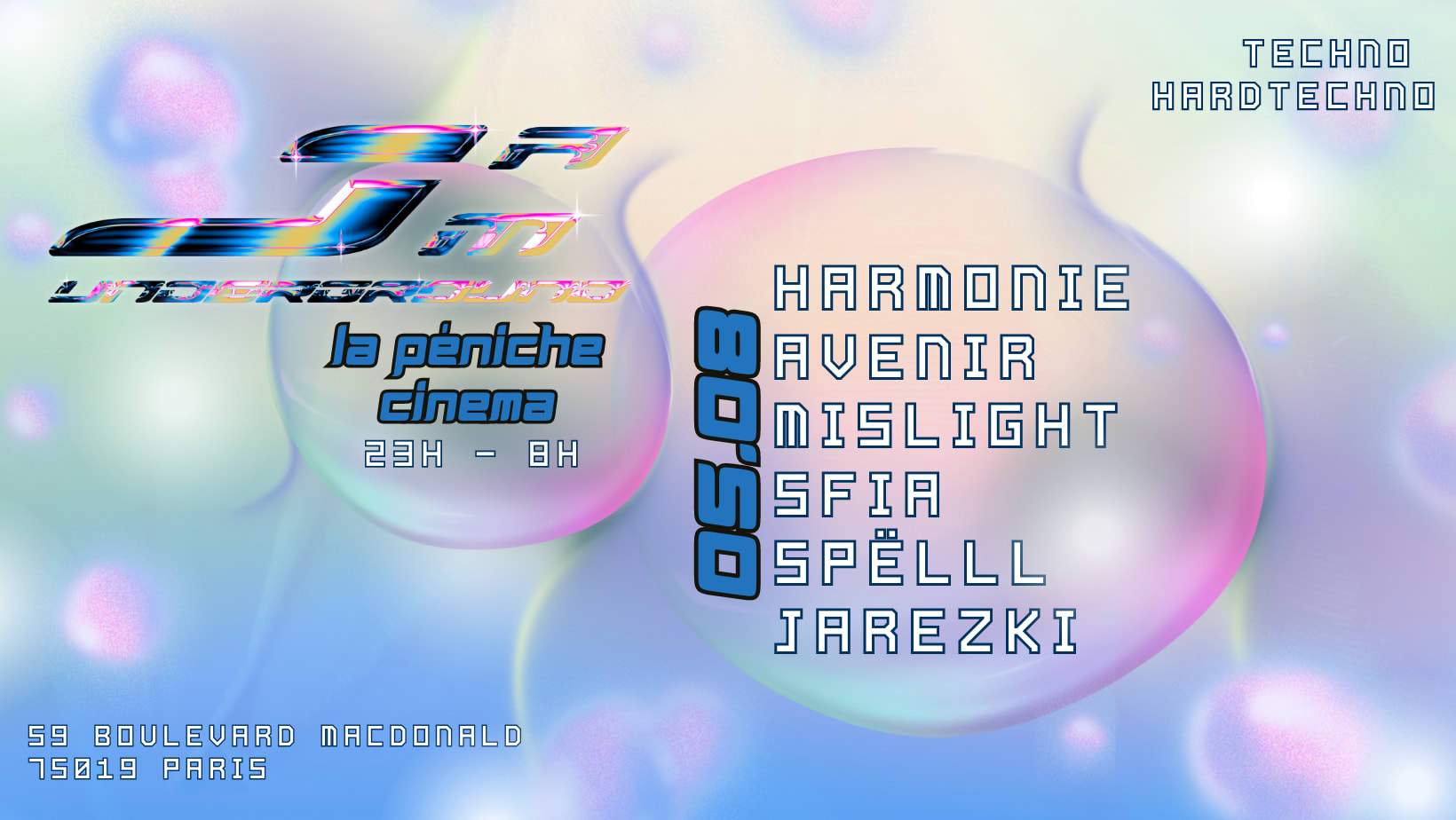 Jam Undeground W/ Harmonie, Avenir, Sfia, Mislight & Spëlll Cover