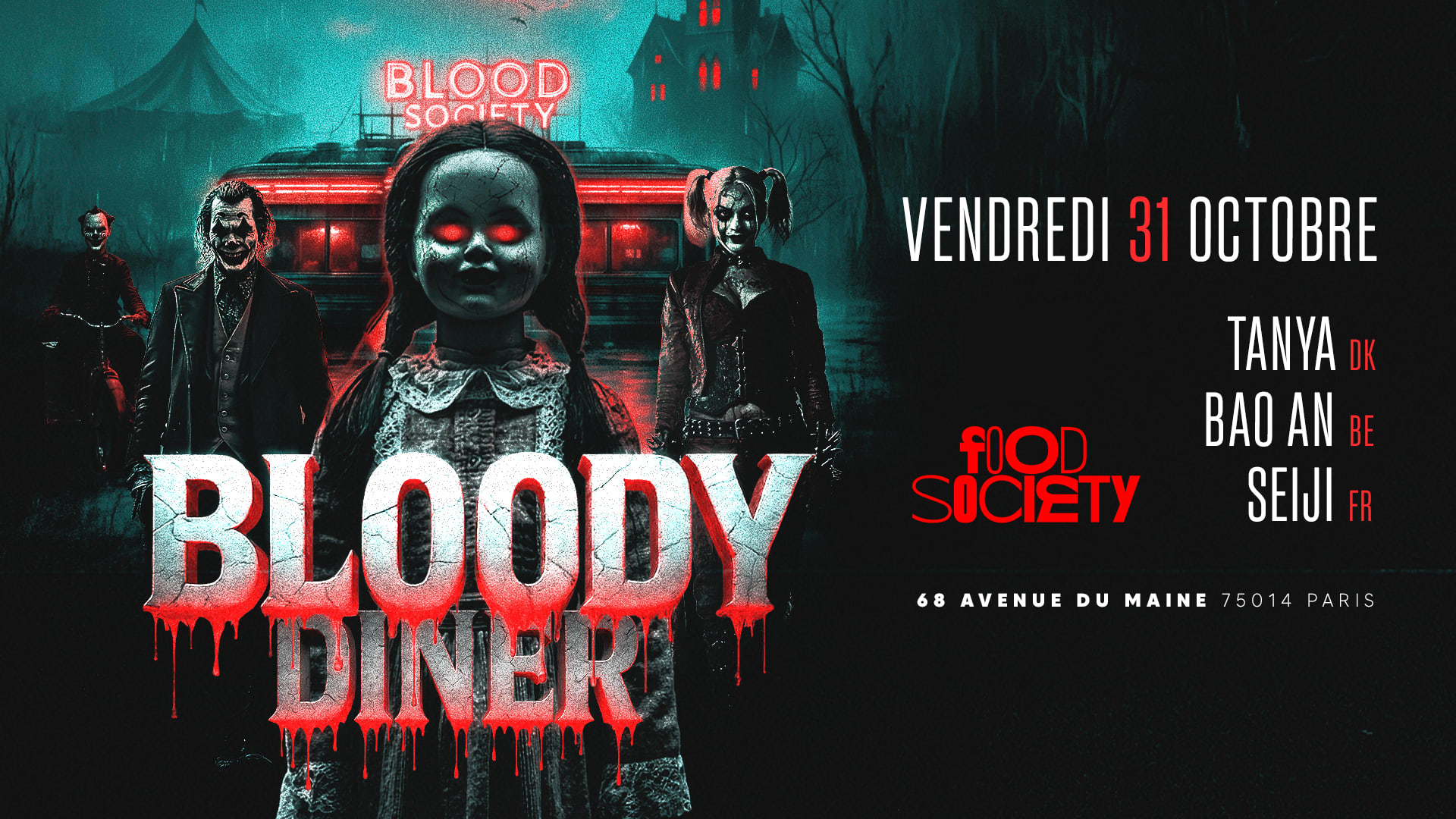 Halloween Bloody Diner Cover