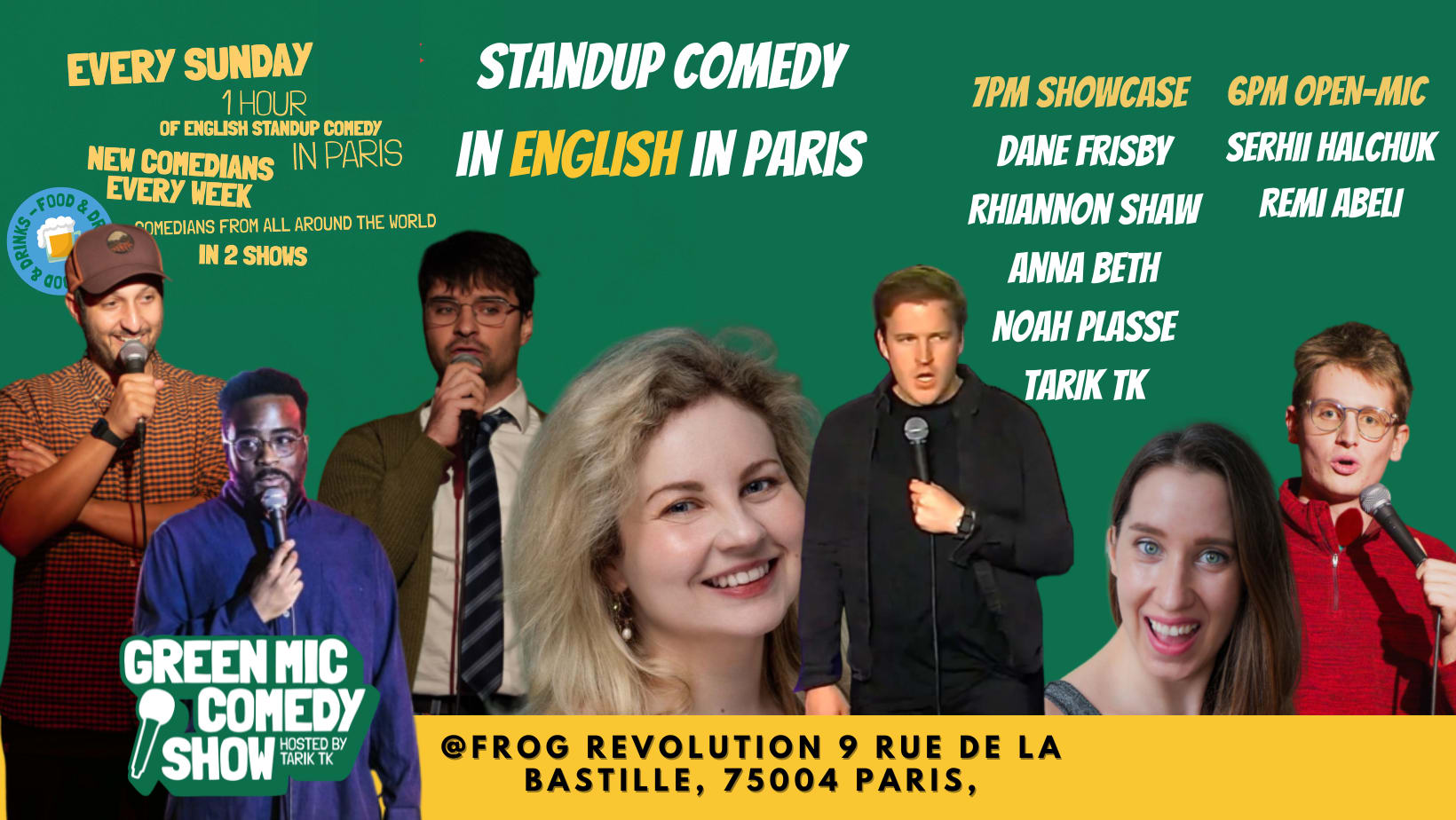 Standup In English- Green Mic Comedy @Bastille (Frog Revolut Cover