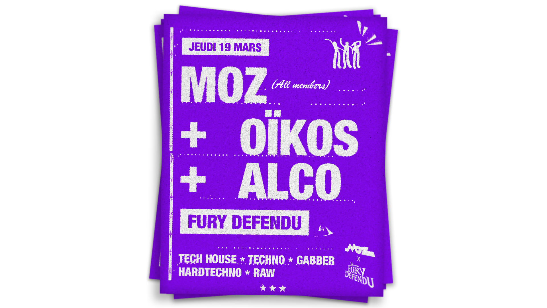 Soirée Techno Moz X Fury Defendu Cover