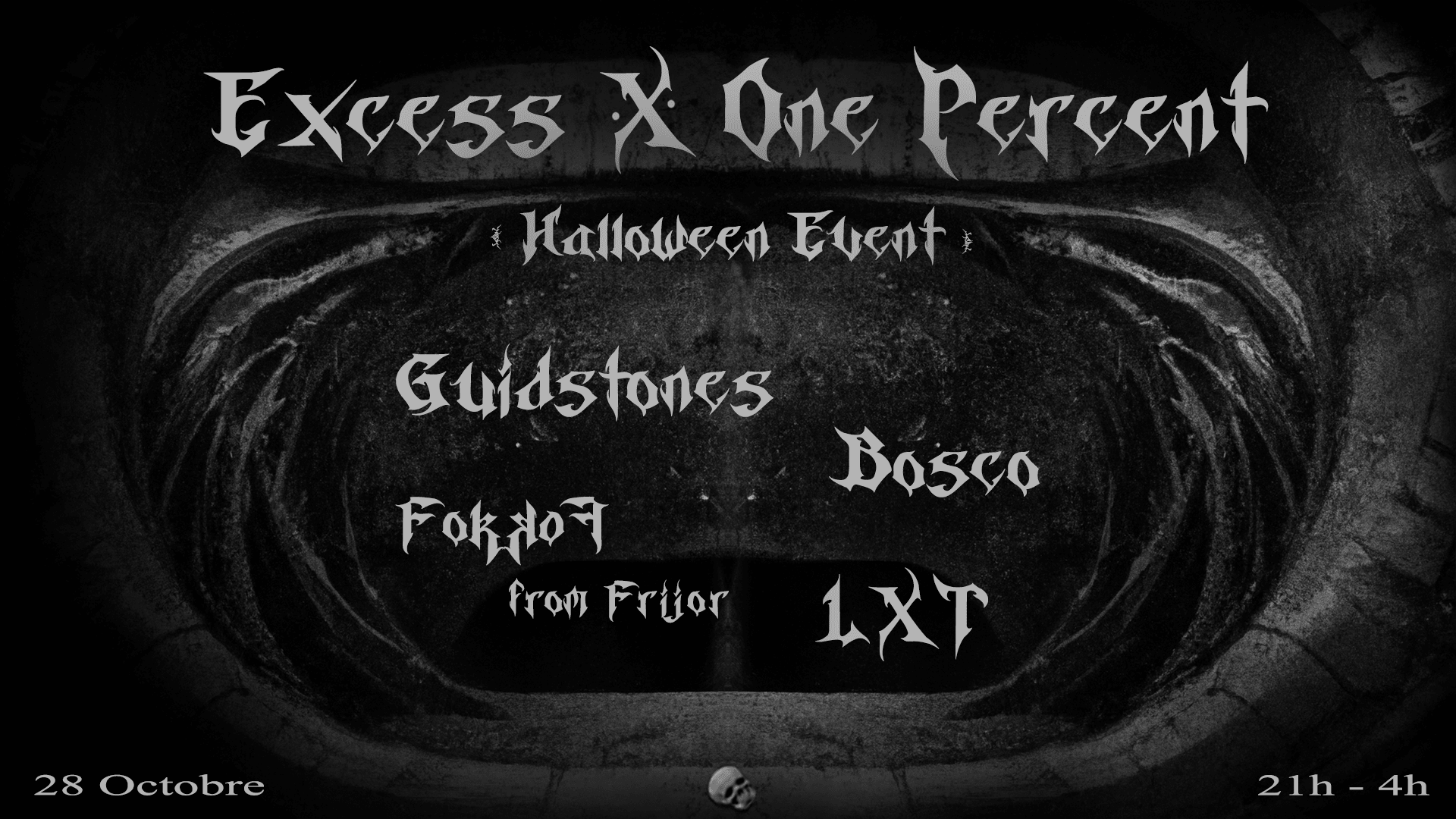 Excess X One Percent / Halloween Event Cover
