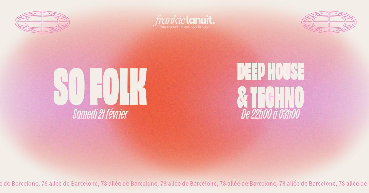 Club Flottant : Soirée Techno - Deep House Avec So Folk Cover