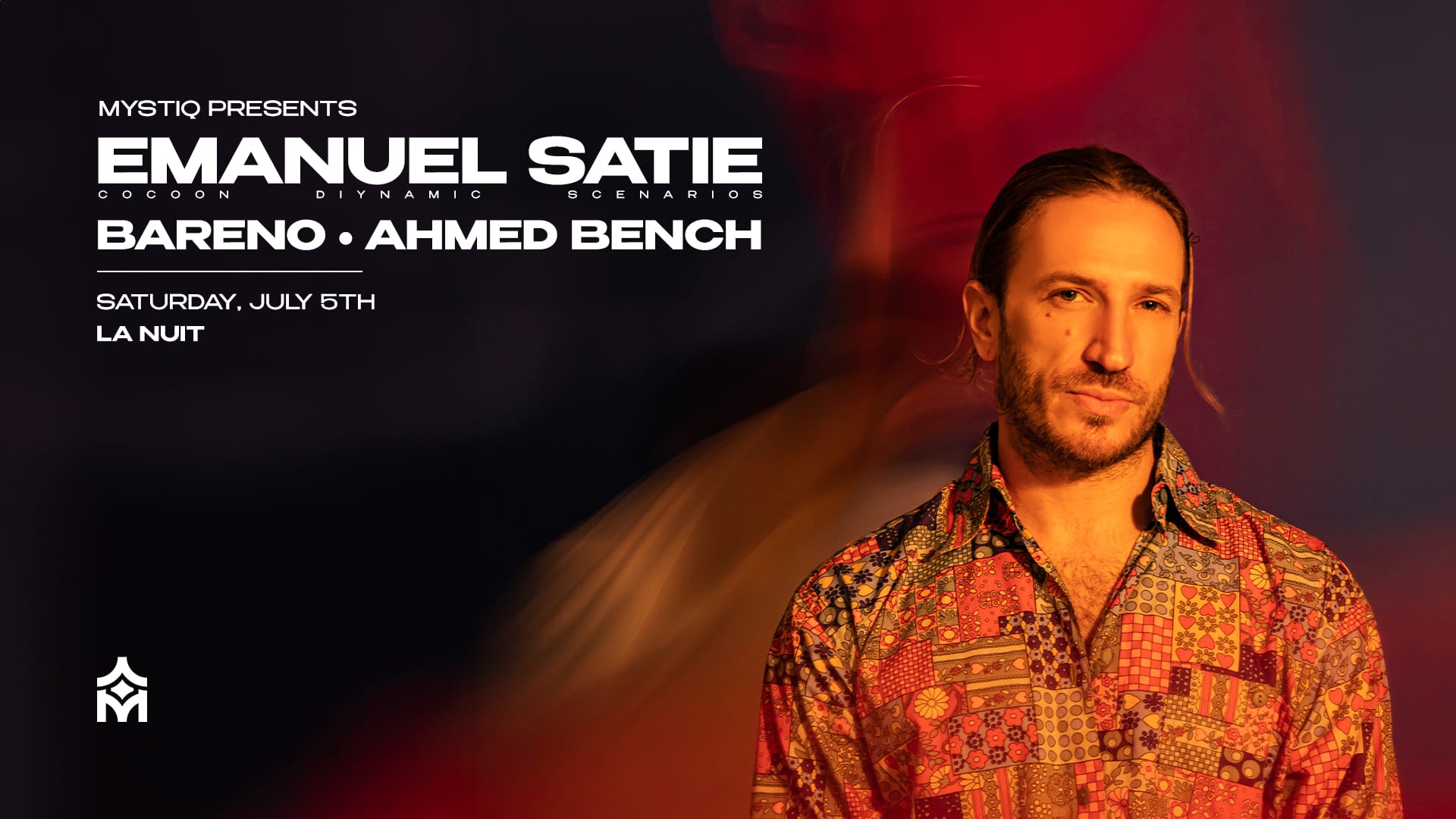 Mystiq : Emanuel Satie, Bareno, Ahmed Bench Cover
