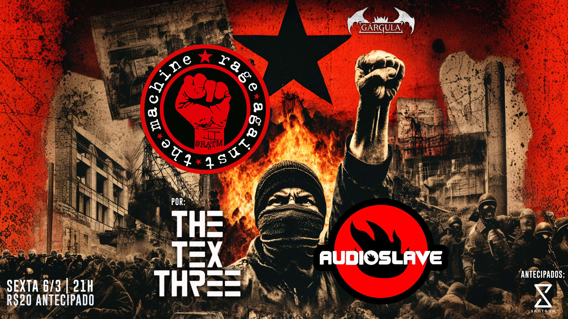 Rage Against The Machine E Audioslave Por The Tex Three Cover