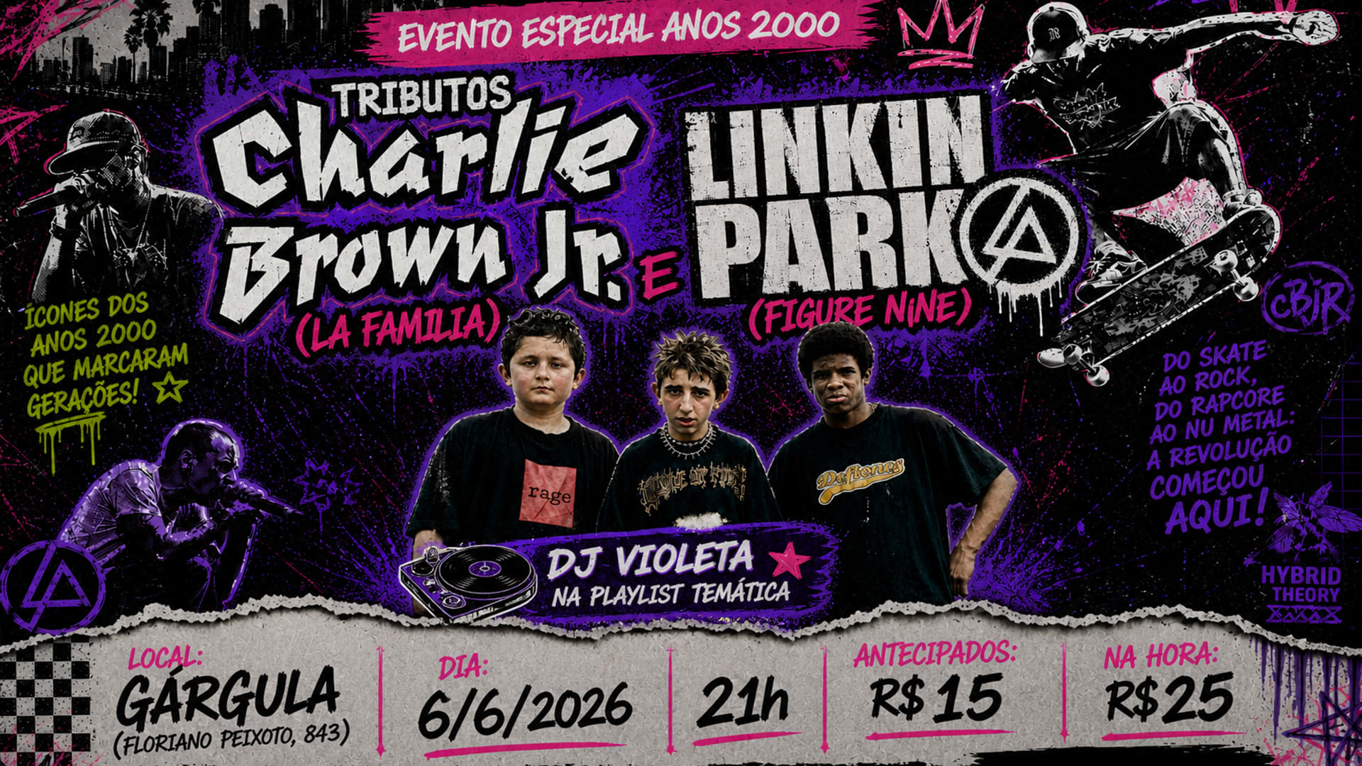 Gárgula Anos 2000 - Linkin Park E Cbjr Cover