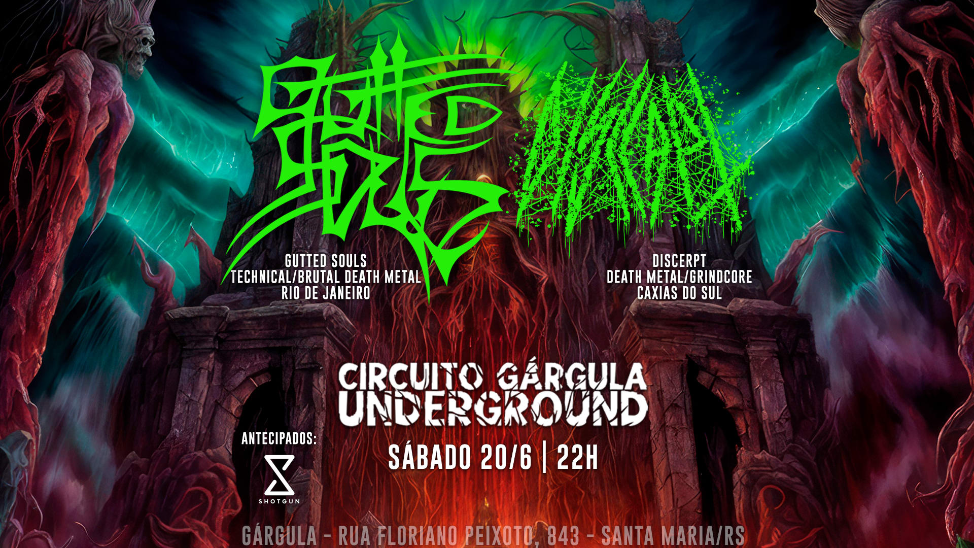 Circuito Gárgula Underground - Gutted Souls E Discerpt Cover