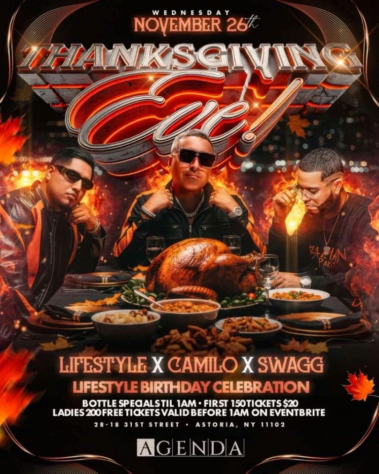 Agenda Astoria Thanksgiving Eve 2025 Tickets - November 26 Cover