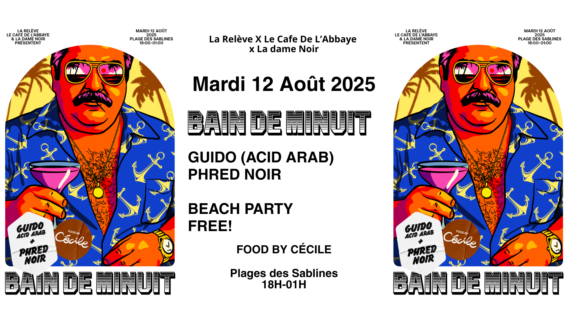 Guido (Acid Arab) / Free Beach Party @ Plage Des Sablines Cover