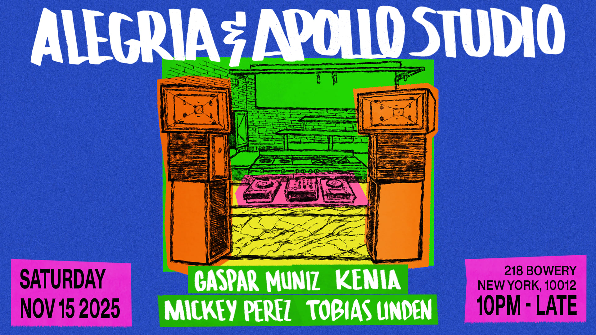 Alegria & Apollo Studio On Bowery Cover