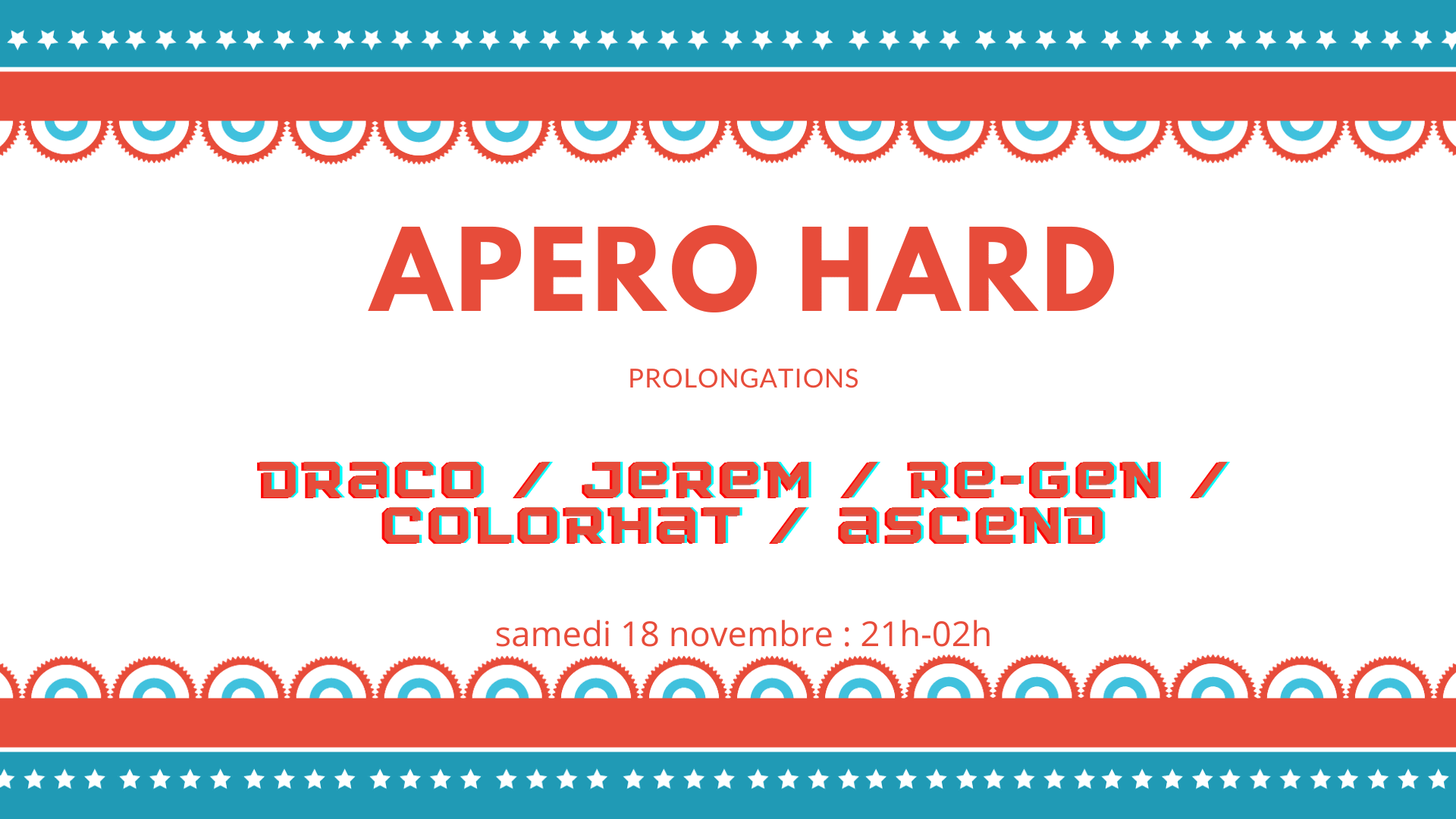 Apéro Hard Prolongations 18 Novembre Cover