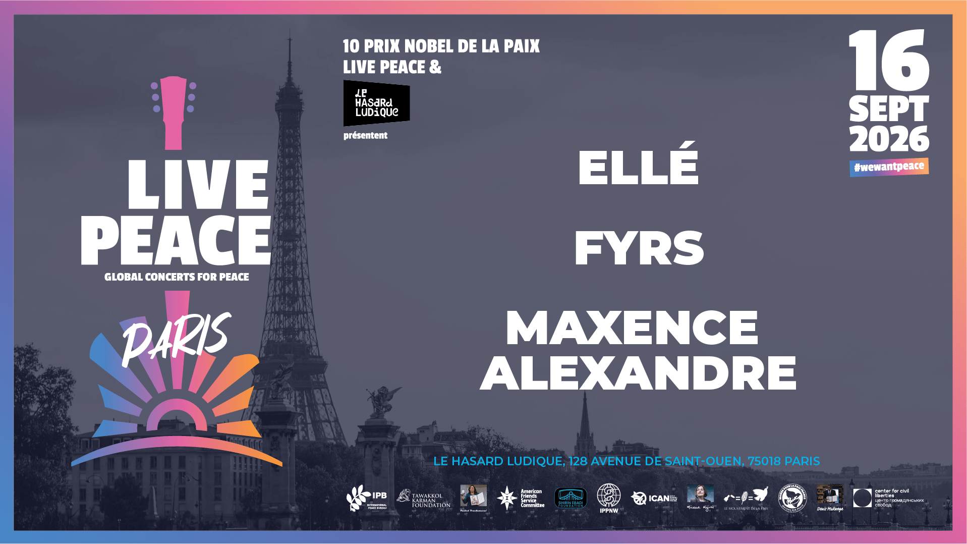 Live Peace Paris Cover