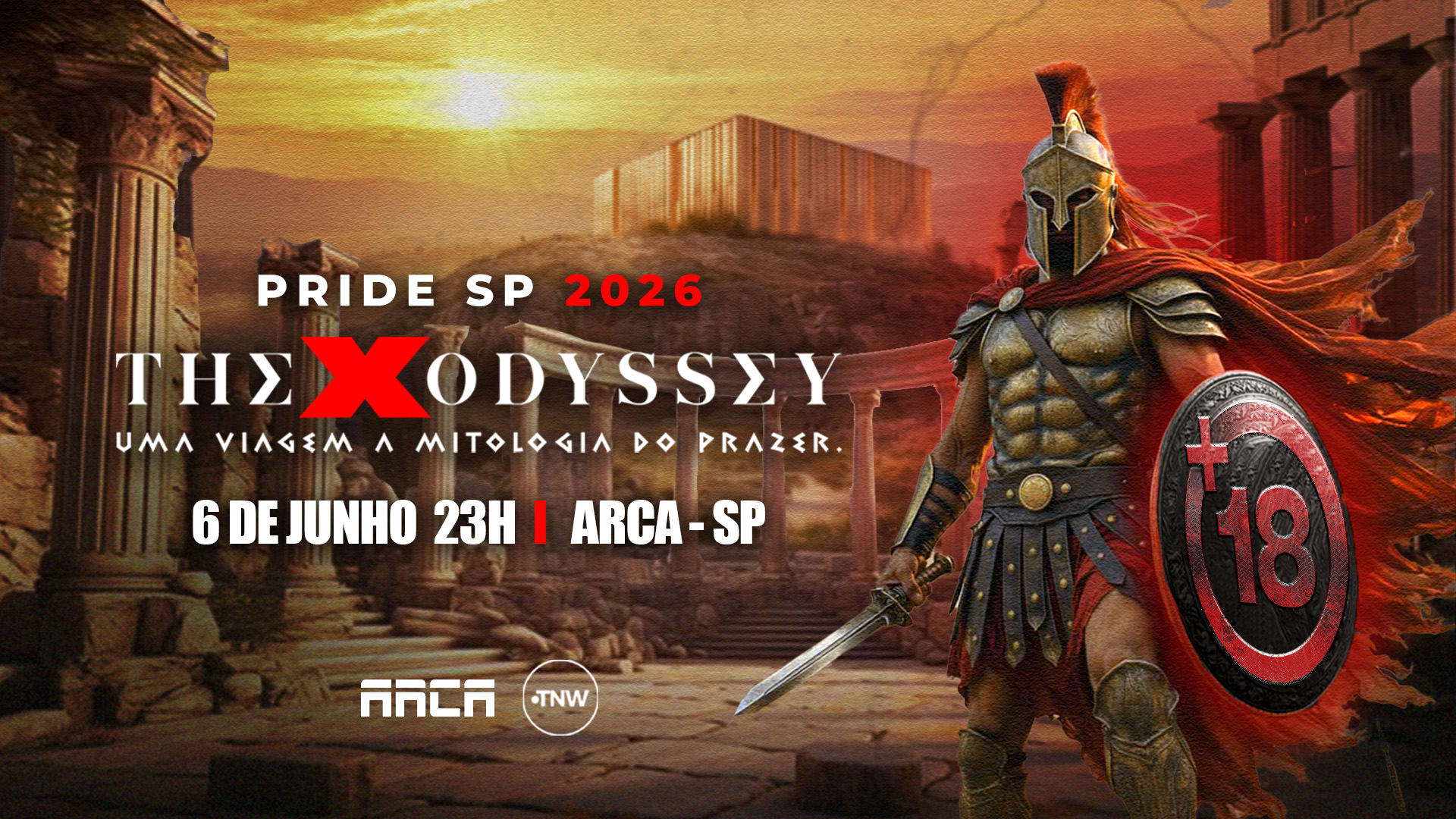 06.06 - Festa +18 - The X Odyssey - Pride 2026 Cover
