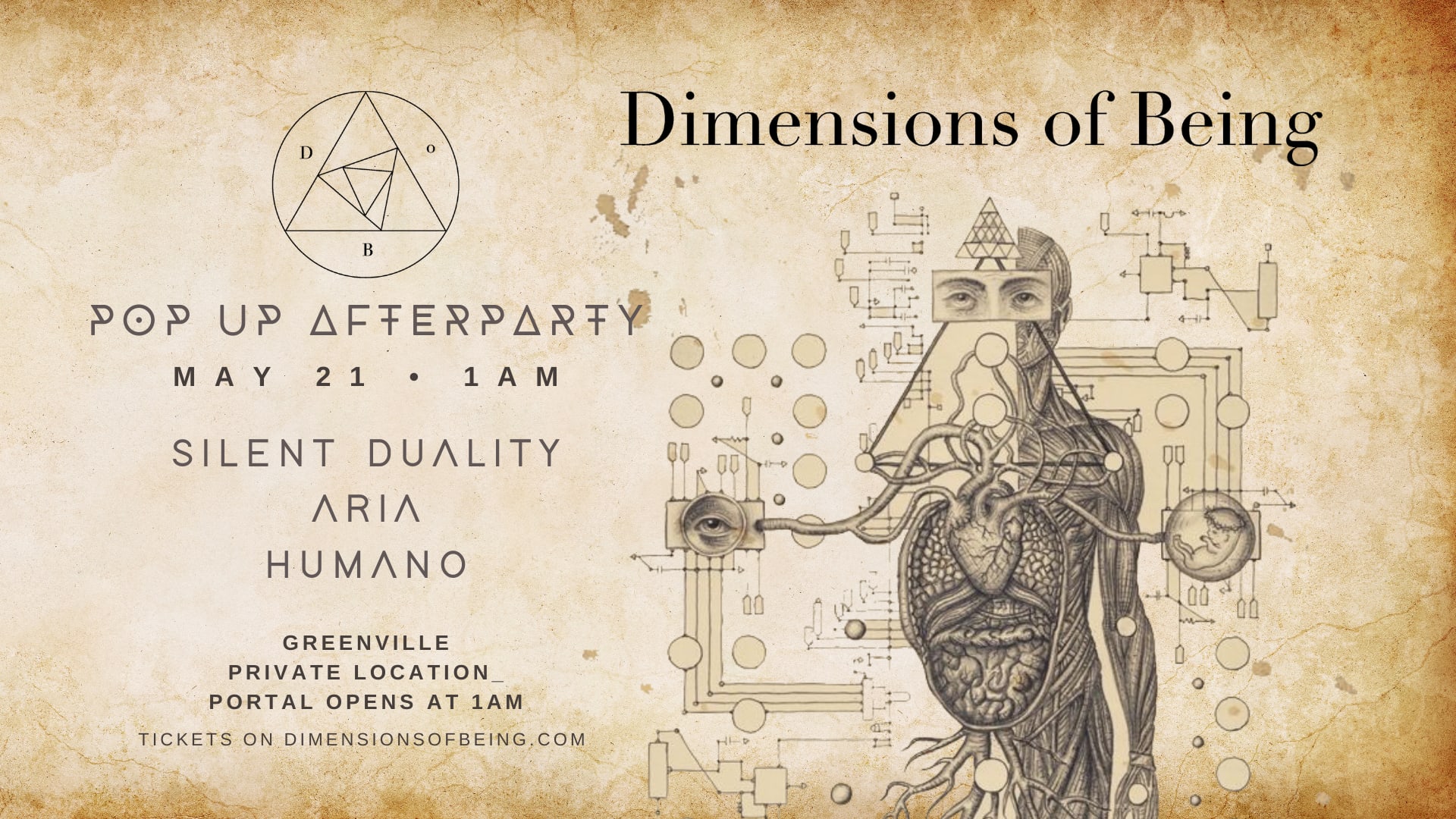 Dimensions Of Being - Pop Up Afterparty : Gvl Cover