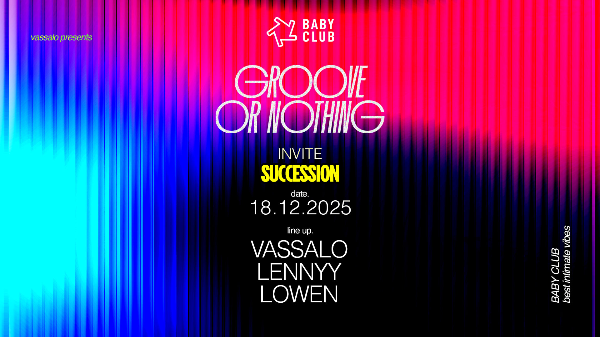 Groove Or Northing X Succession: Vassalo + Lenny + Lowen Cover