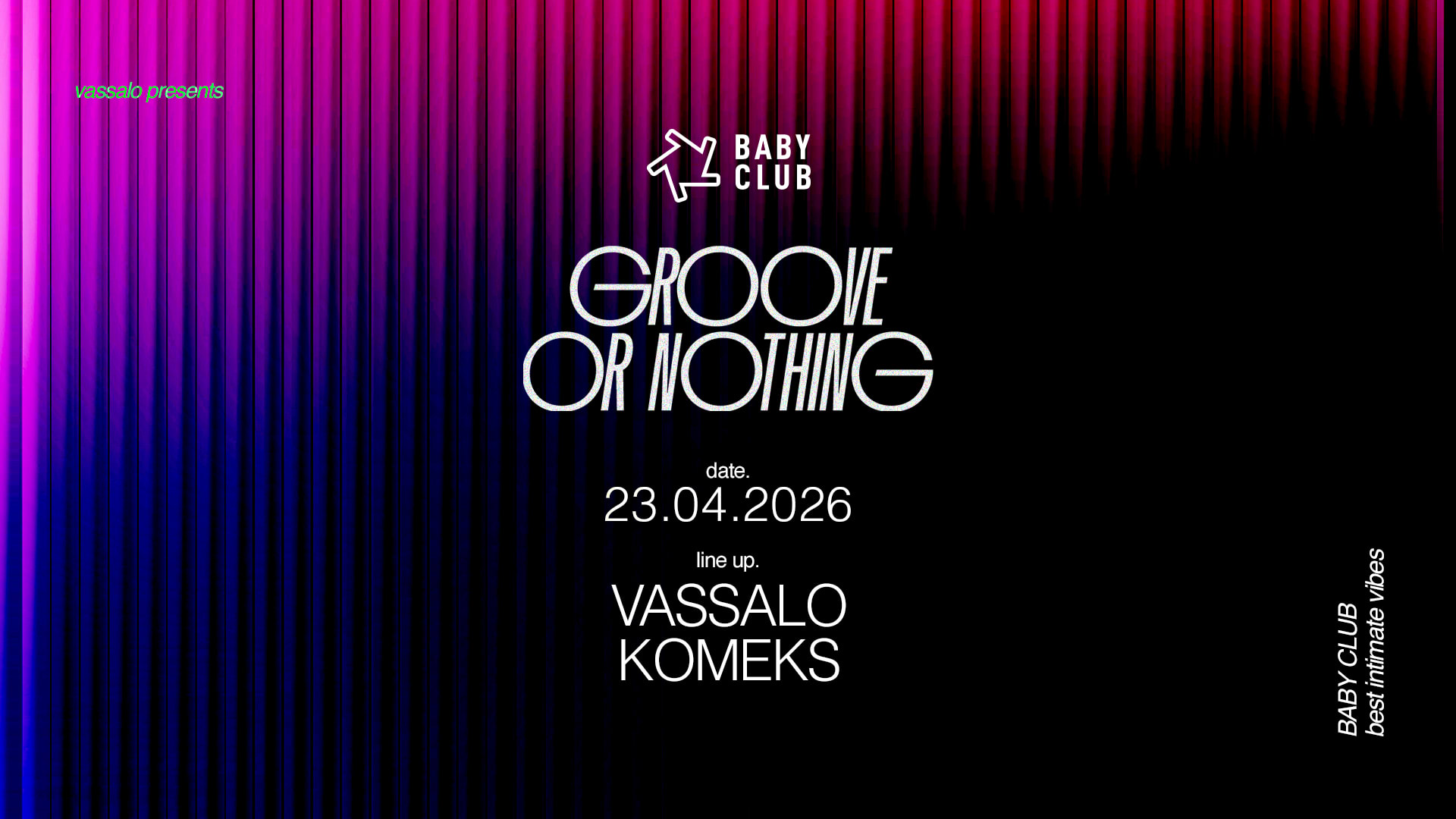 Groove Or Nothing : Vassalo + Komeks Cover