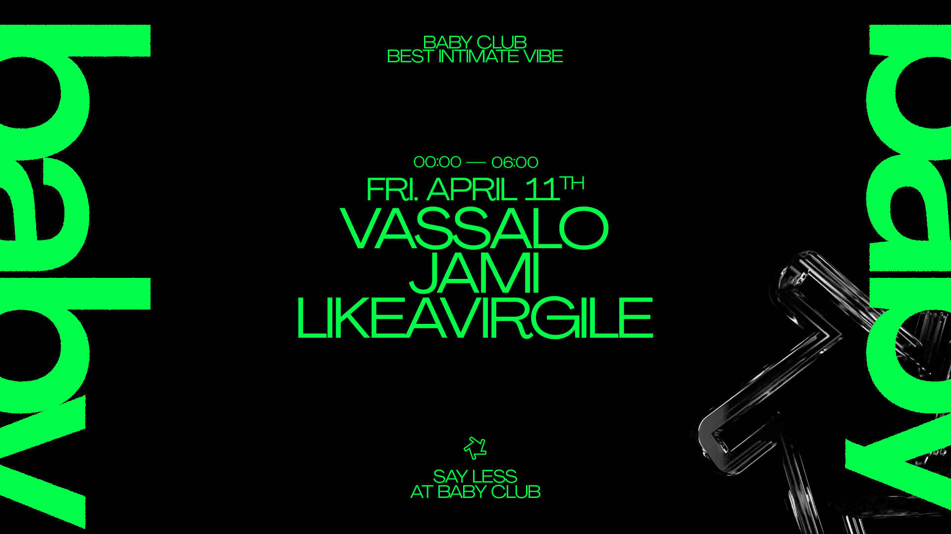 Sayless At Baby Club : Vassalo + Jami + Likeavirgile Cover