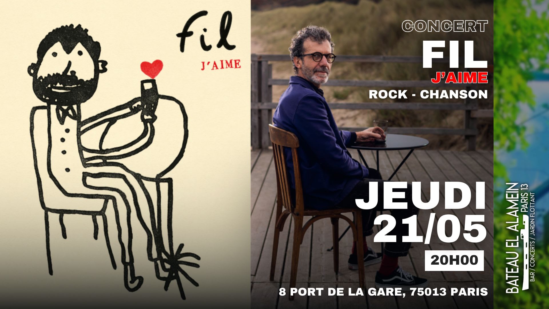 Jeu 21/05 :  Fil - " J'aime " Album Release Cover