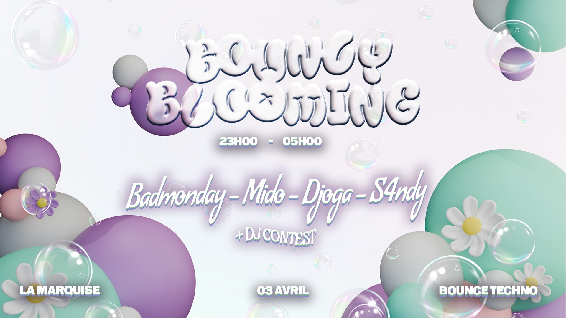 Bouncy Blooming : Le 3 Avril À La Marquise Cover