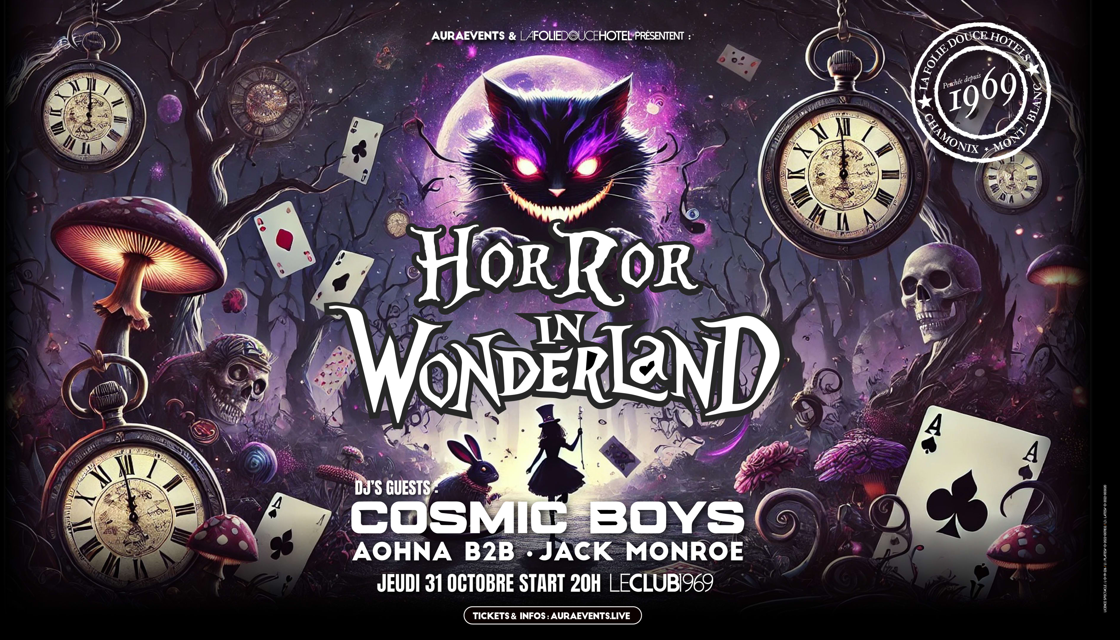 Horror In Wonderland / Folie Douce X Aura Events Cover