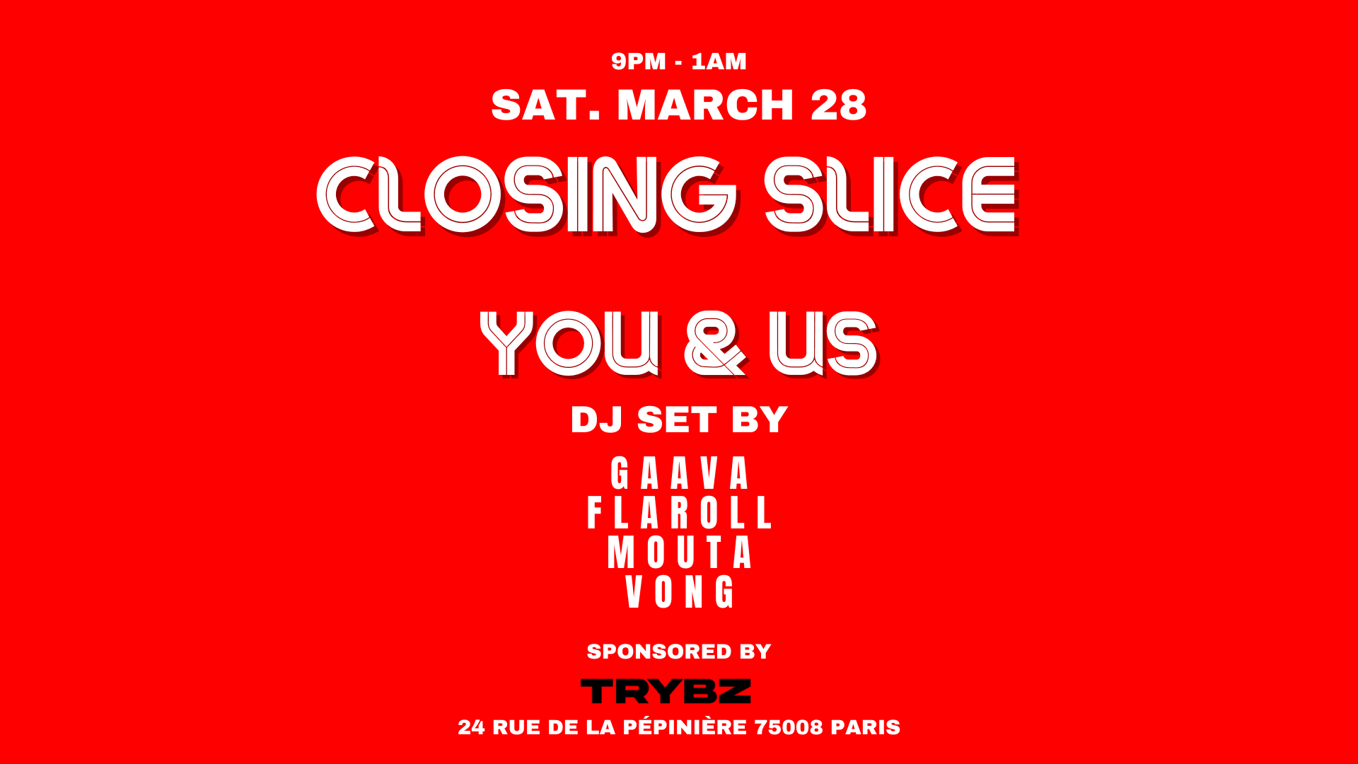 Closing Party Slice Pizza Club Cover