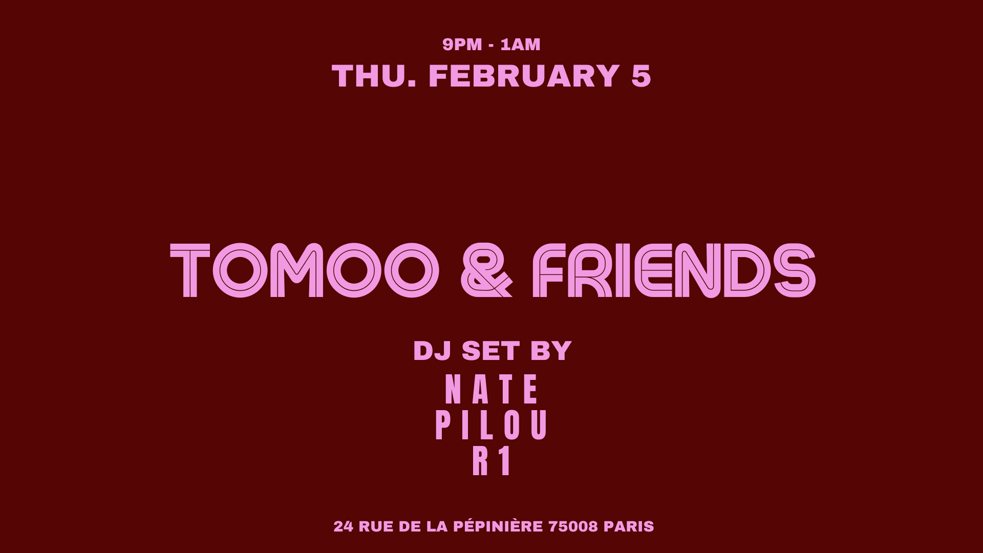 Tomoo & Friends@Slice Pizza Club Cover
