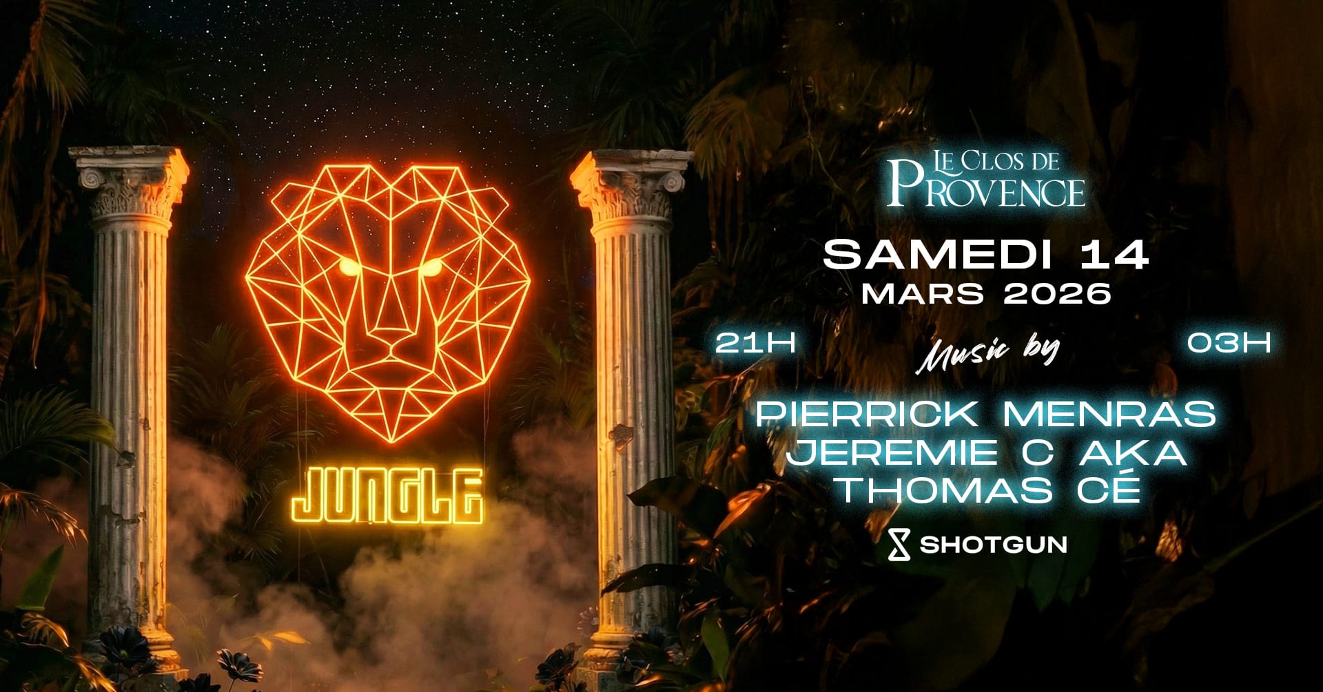 Samedi 14 Mars - La Jungle @Closdeprovence Cover