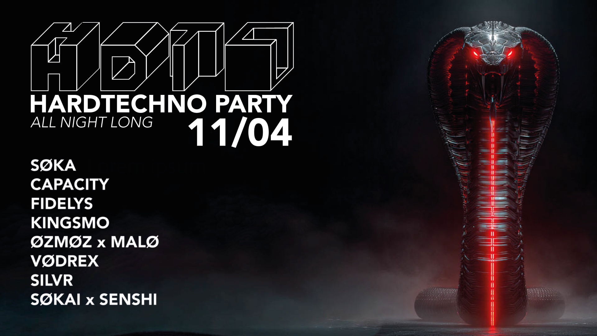 Hdtc // Hardtechno Party // All Night Long 11/04 Cover